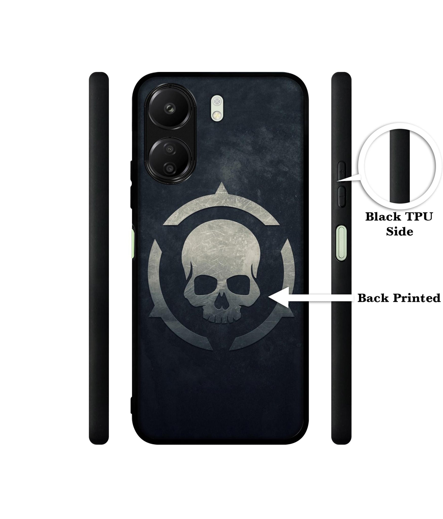 Skull Pattern Print Designer 2D Printed Back Case Cover for Mi Redmi 13C 4G / Poco C65 4G