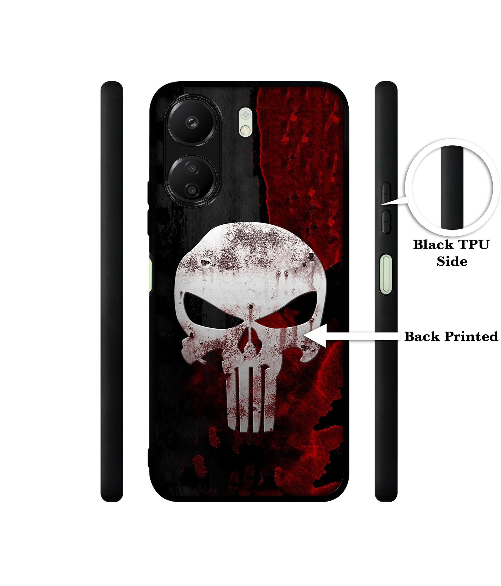 Punisher Skull Designer 2D Printed Back Case Cover for Mi Redmi 13C 4G / Poco C65 4G