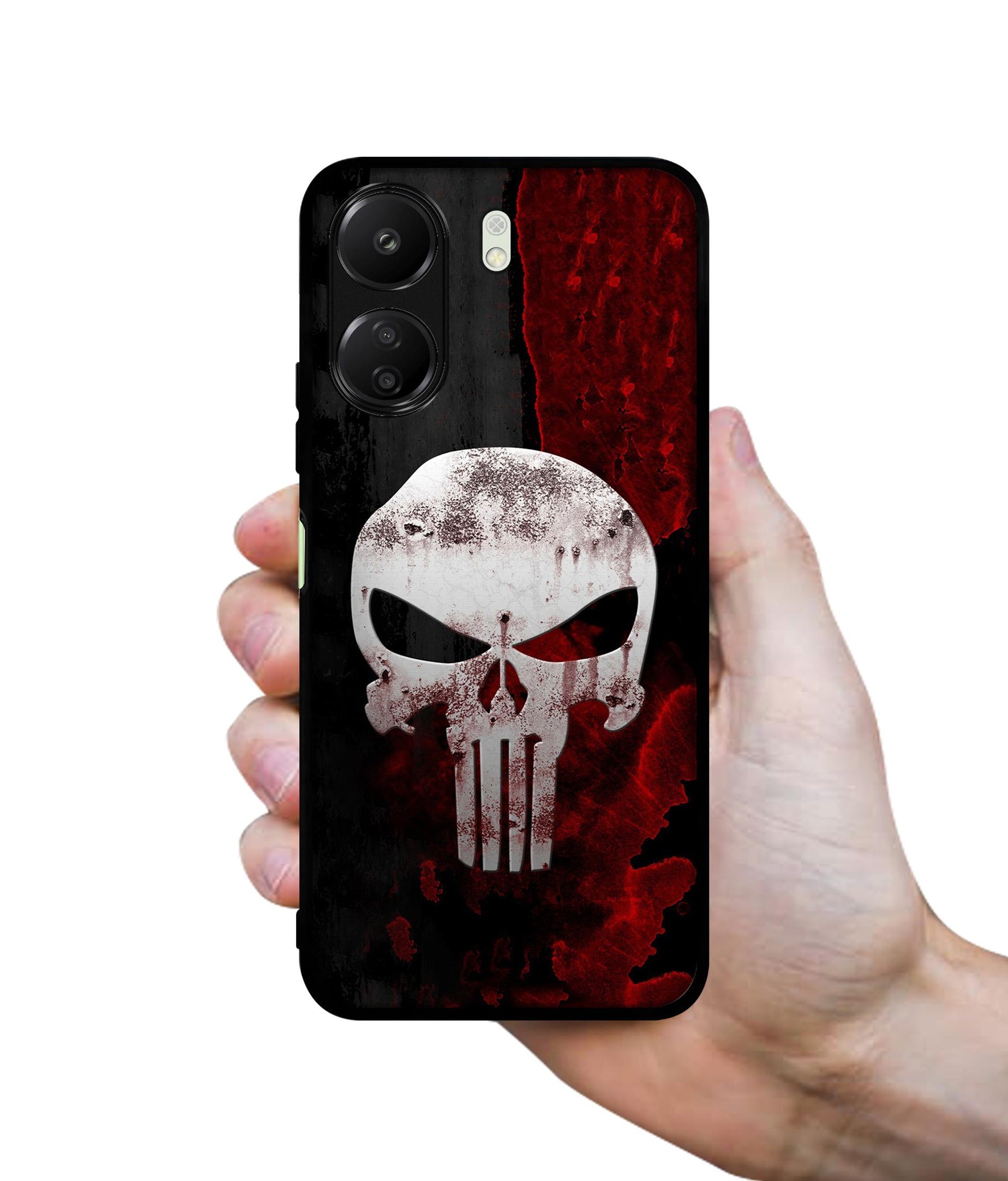 Punisher Skull Designer 2D Printed Back Case Cover for Mi Redmi 13C 4G / Poco C65 4G
