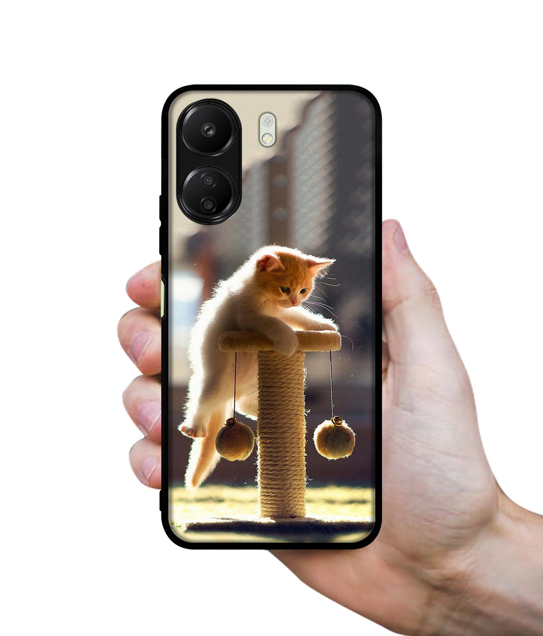 Cat Climbing Designer 2D Printed Back Case Cover for Mi Redmi 13C 4G / Poco C65 4G