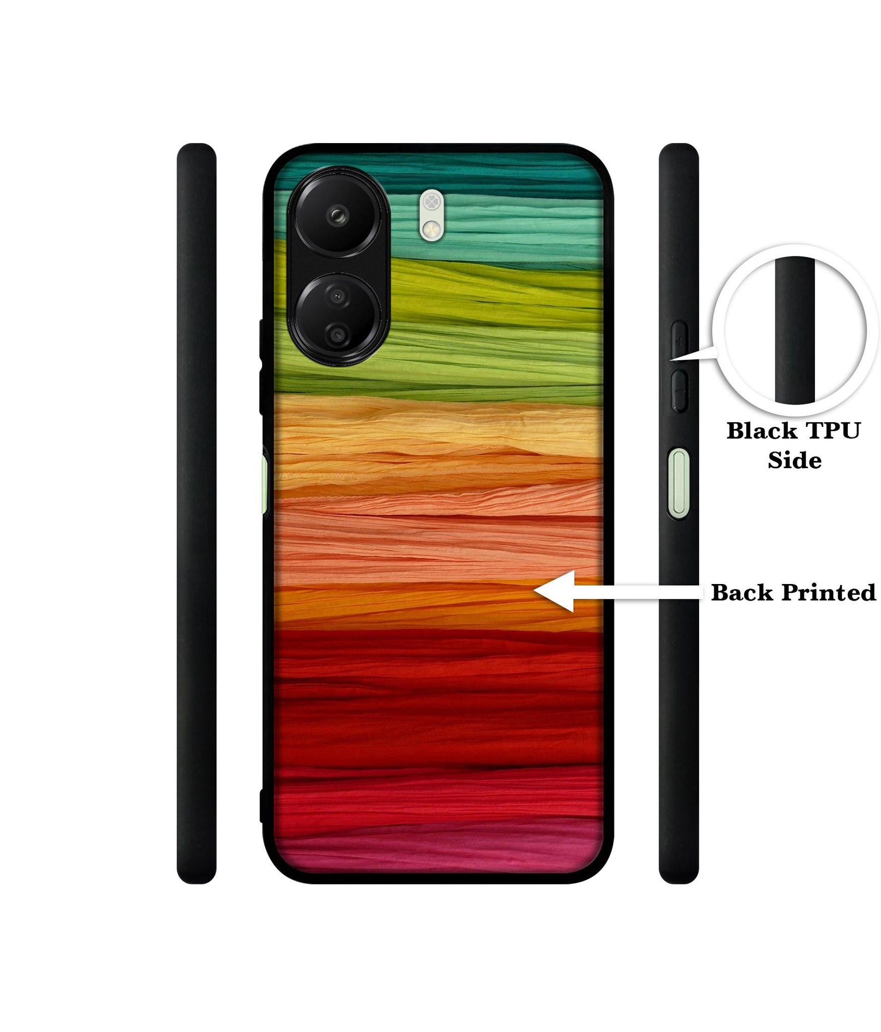 Colorful Thread Designer 2D Printed Back Case Cover for Mi Redmi 13C 4G / Poco C65 4G