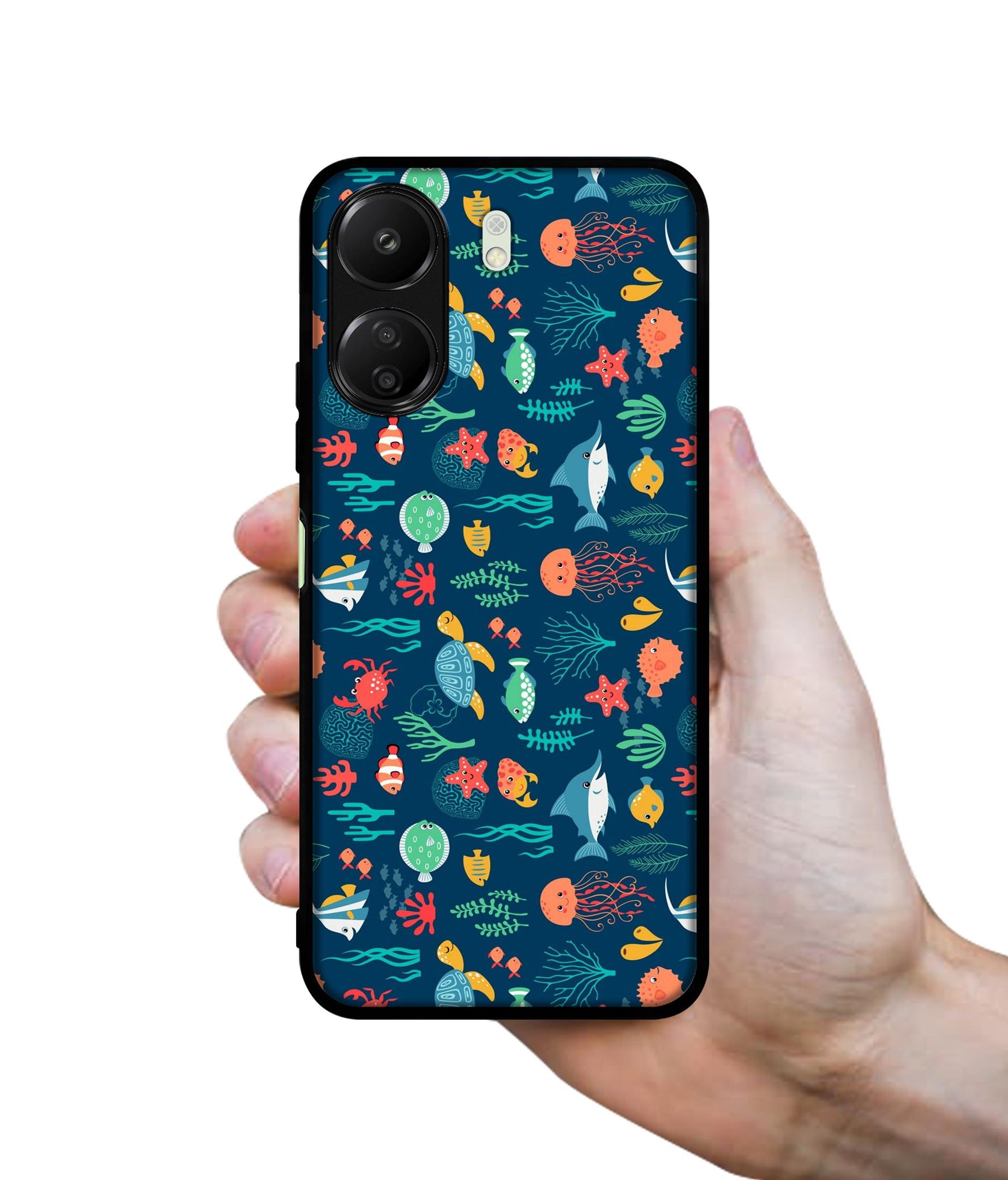 Aquarium Texture Designer 2D Printed Back Case Cover for Mi Redmi 13C 4G / Poco C65 4G