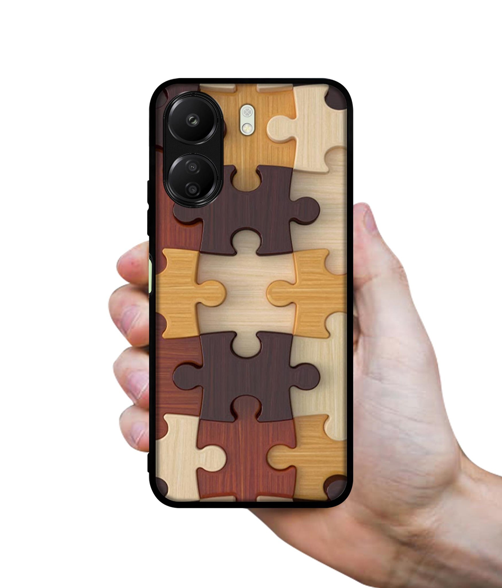 Puzzle Pattern Designer 2D Printed Back Case Cover for Mi Redmi 13C 4G / Poco C65 4G