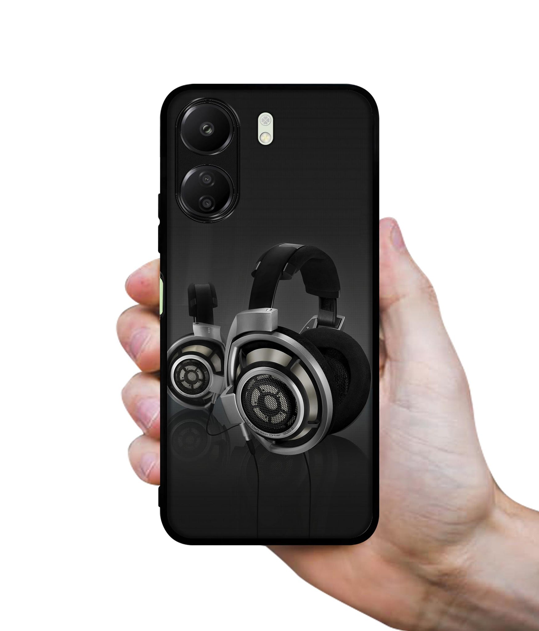 Head Phone Designer 2D Printed Back Case Cover for Mi Redmi 13C 4G / Poco C65 4G