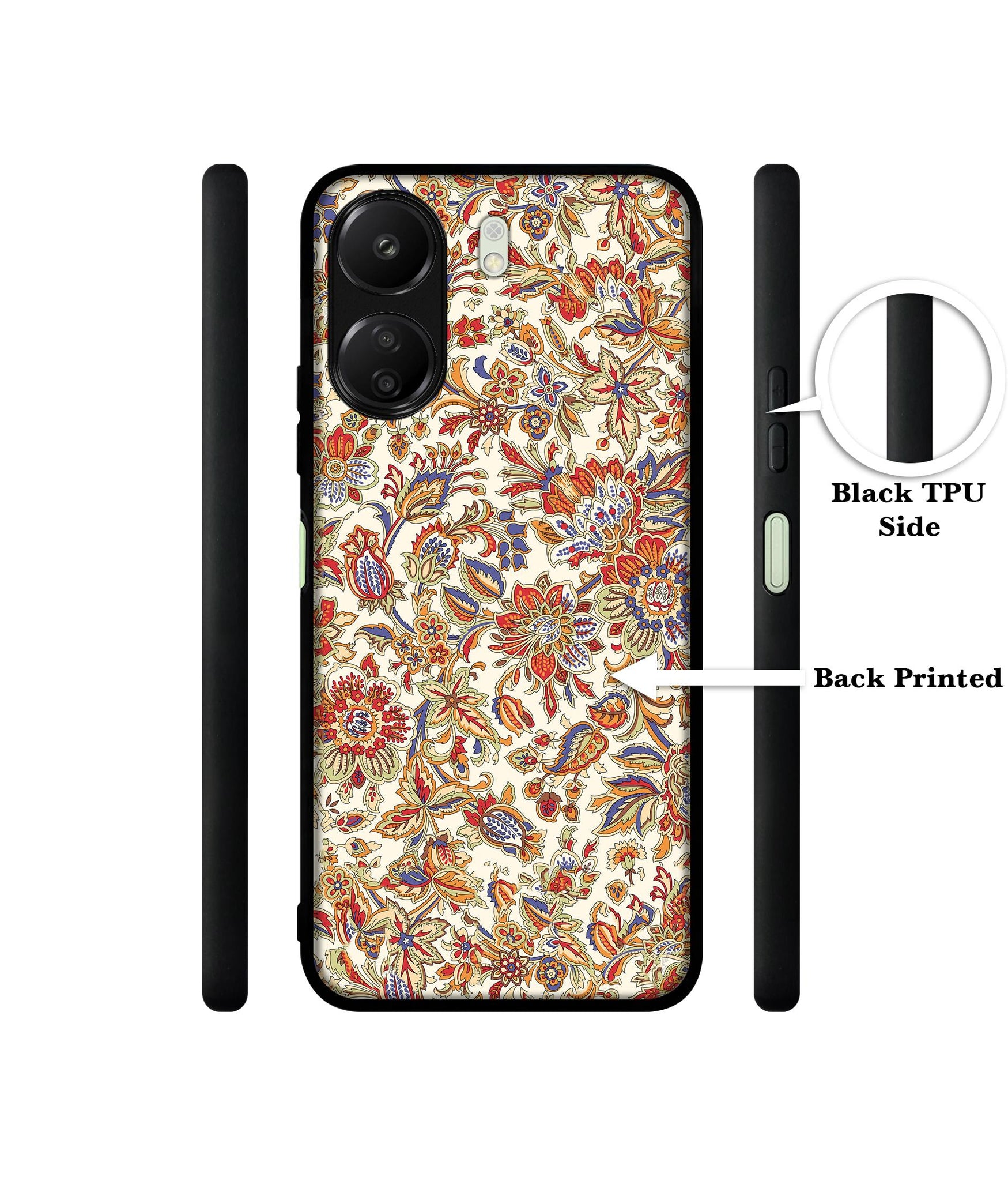 Floral Designer 2D Printed Back Case Cover for Mi Redmi 13C 4G / Poco C65 4G