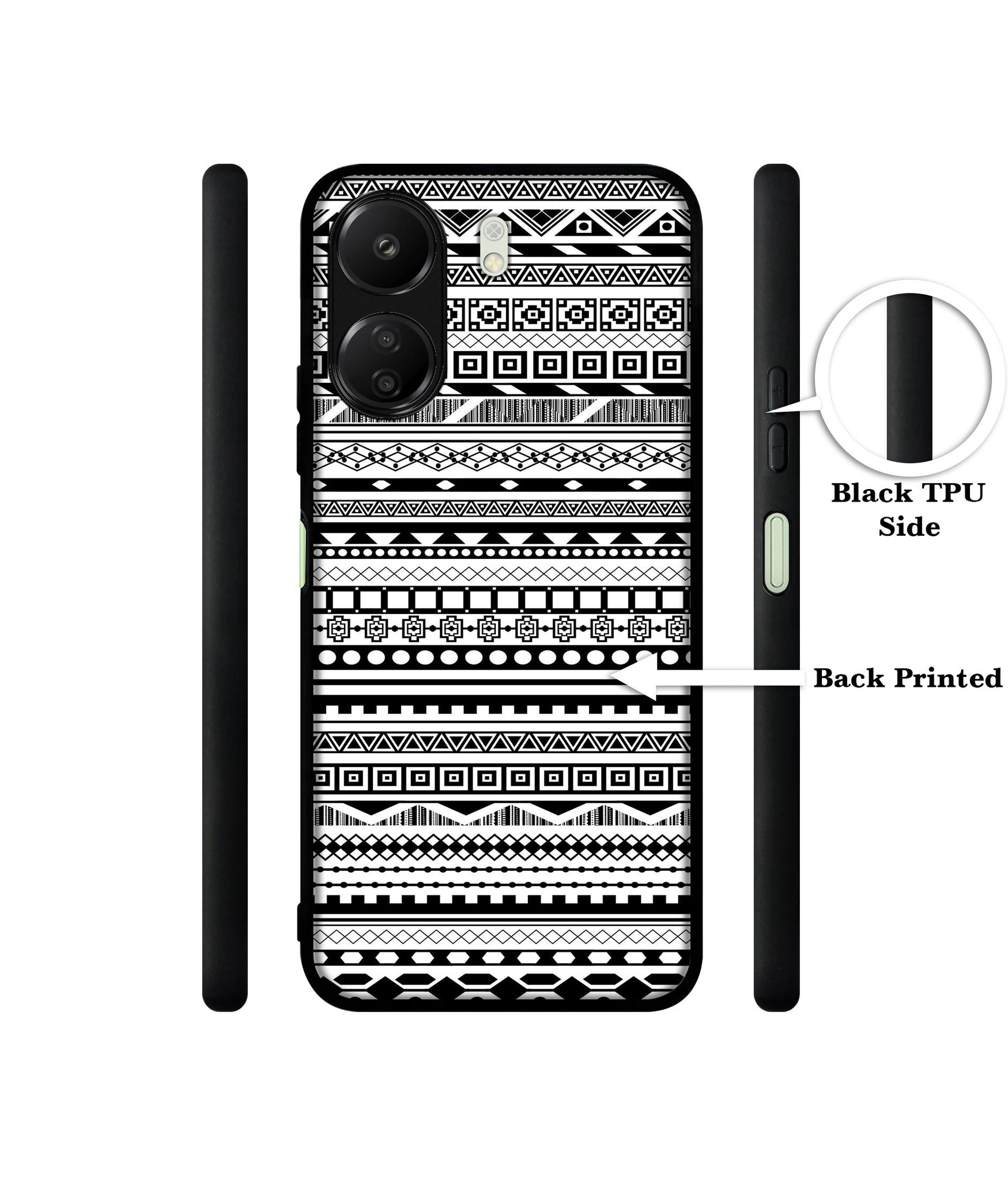 Black & White Patterns Designer 2D Printed Back Case Cover for Mi Redmi 13C 4G / Poco C65 4G