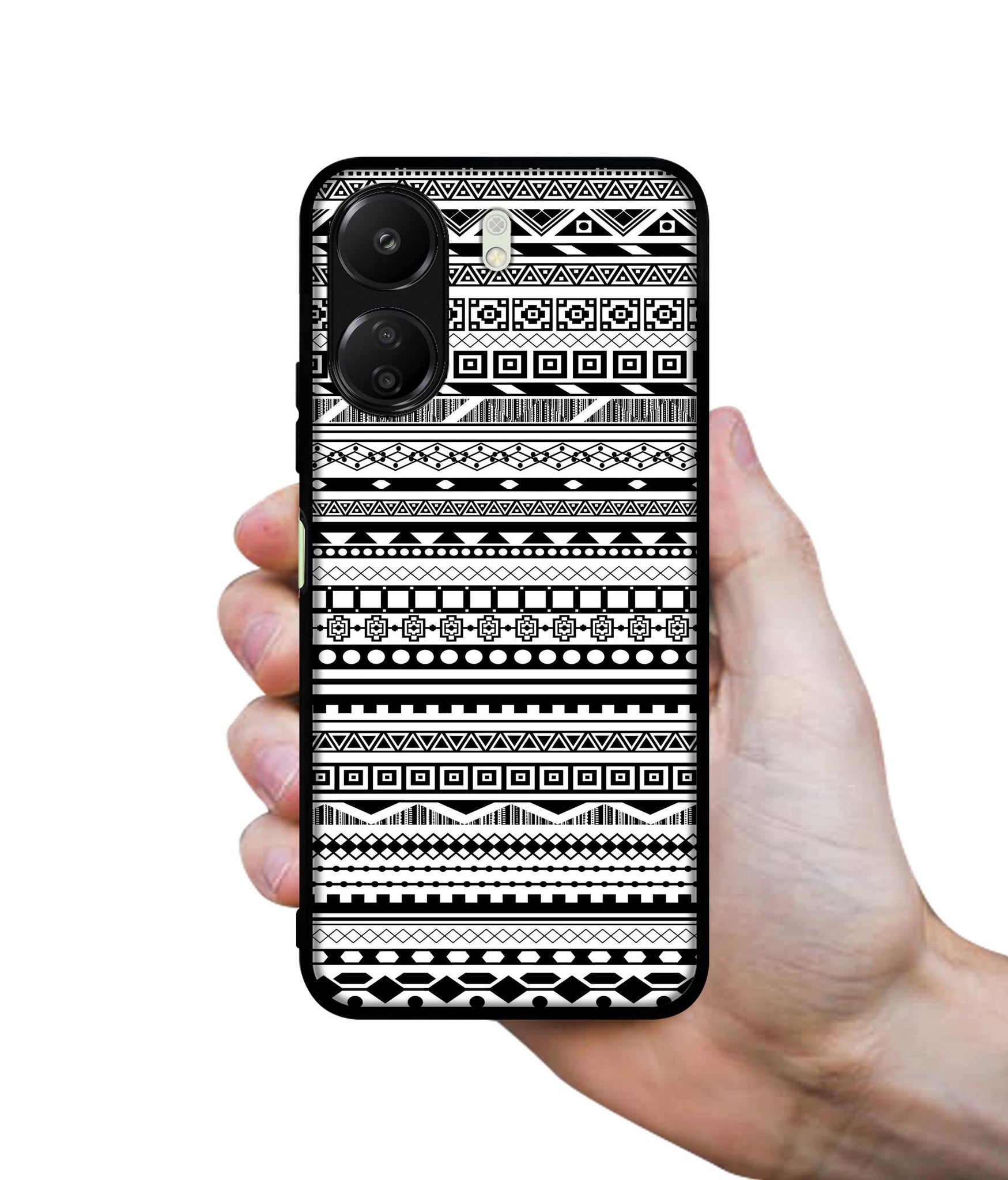 Black & White Patterns Designer 2D Printed Back Case Cover for Mi Redmi 13C 4G / Poco C65 4G