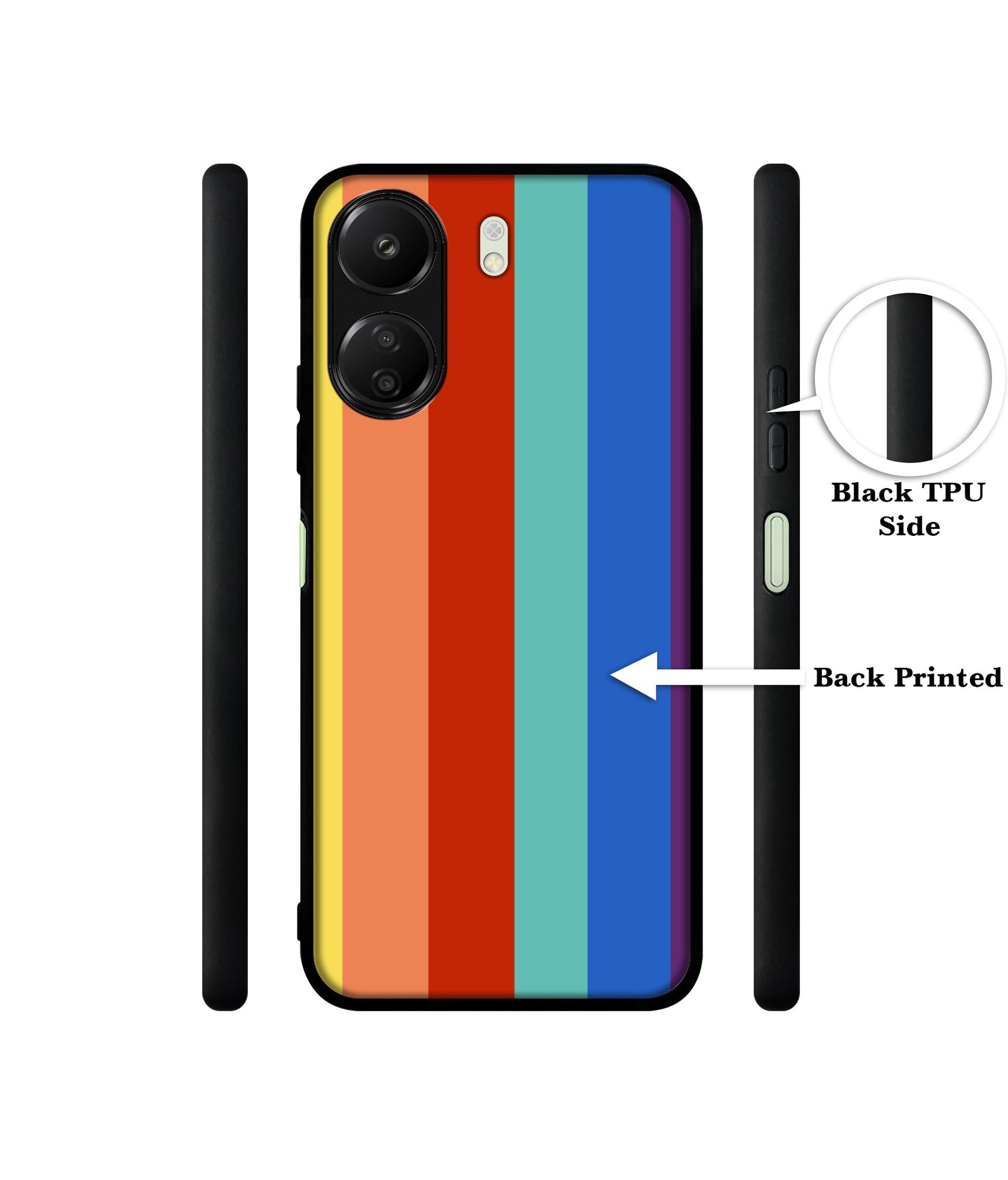 Rainbow Colors Designer 2D Printed Back Case Cover for Mi Redmi 13C 4G / Poco C65 4G