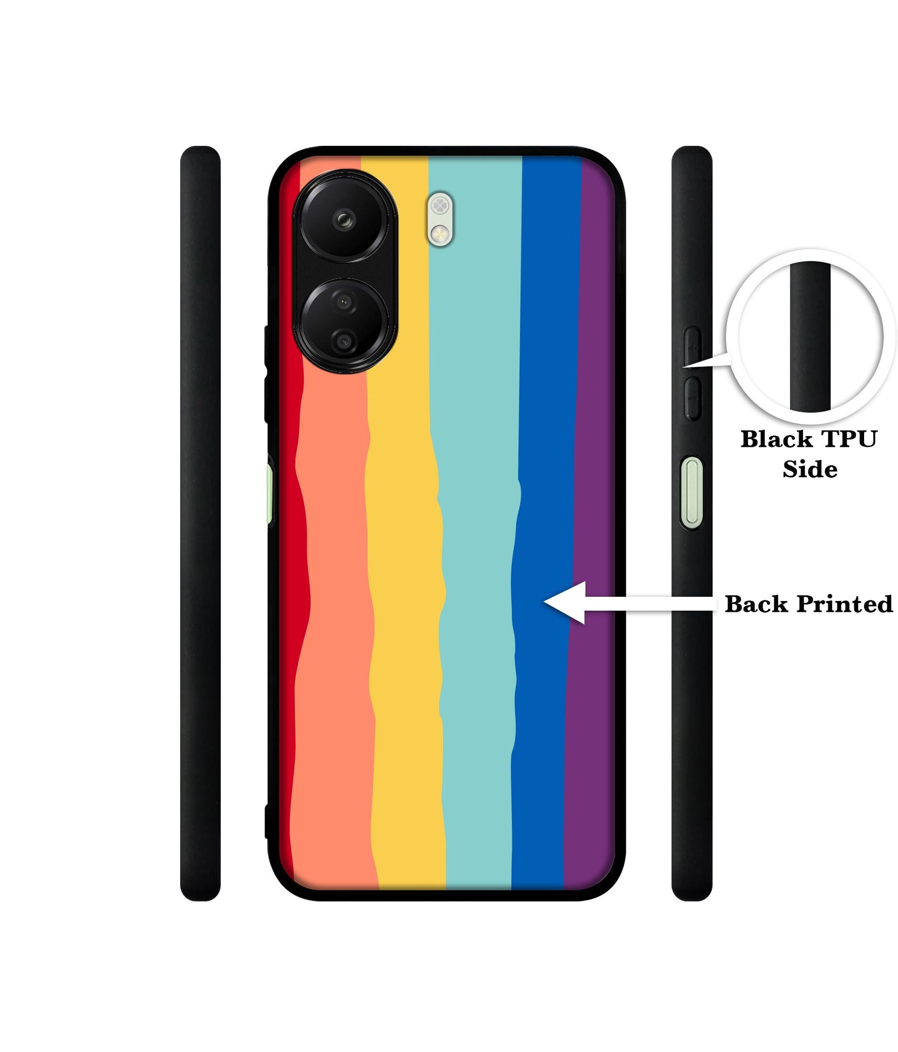 Rainbow Designer 2D Printed Back Case Cover for Mi Redmi 13C 4G / Poco C65 4G