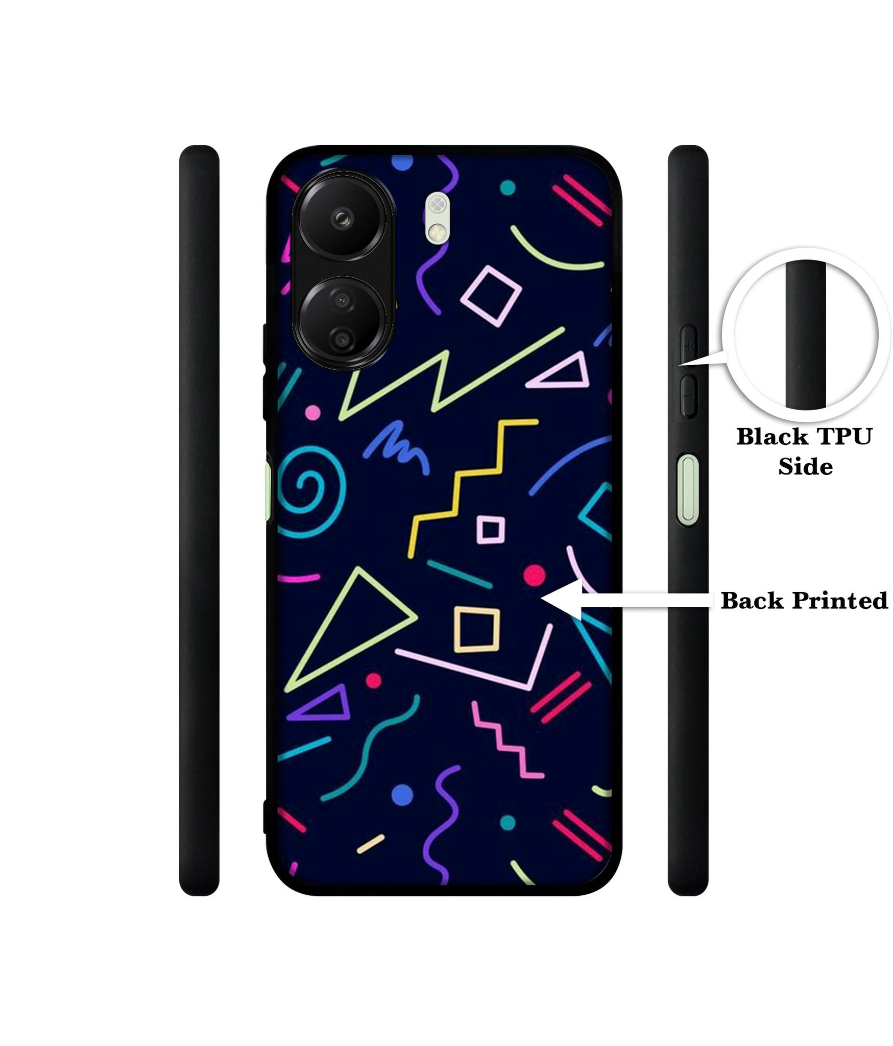 Retro Abstract Designer 2D Printed Back Case Cover for Mi Redmi 13C 4G / Poco C65 4G