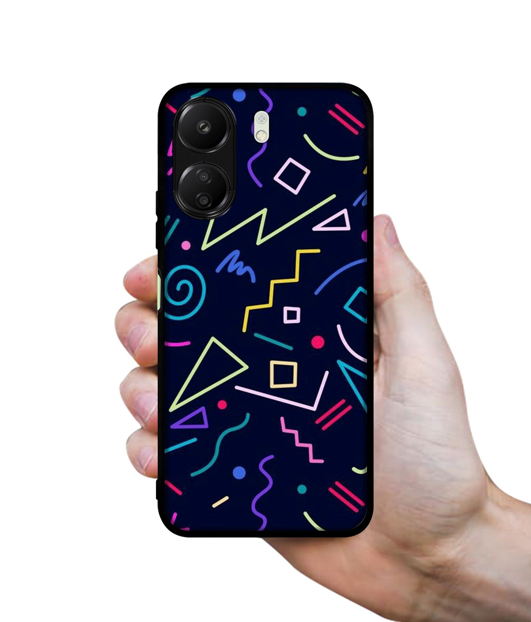 Retro Abstract Designer 2D Printed Back Case Cover for Mi Redmi 13C 4G / Poco C65 4G