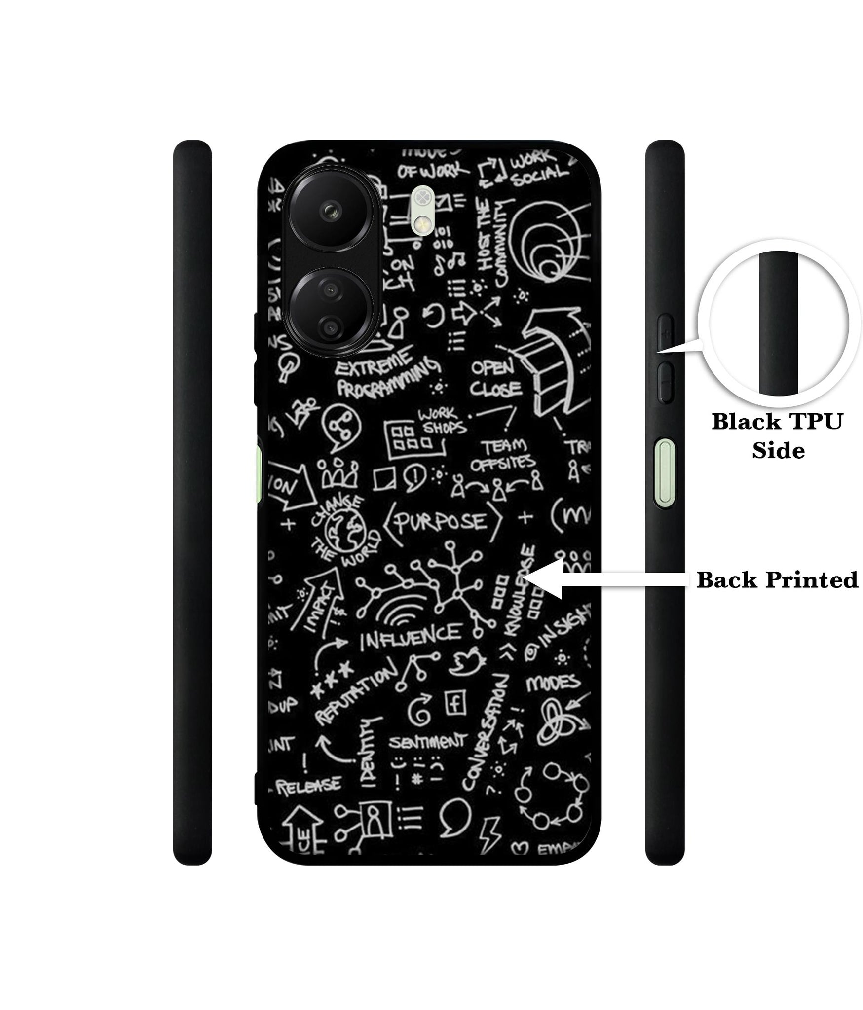 Formulas Designer 2D Printed Back Case Cover for Mi Redmi 13C 4G / Poco C65 4G