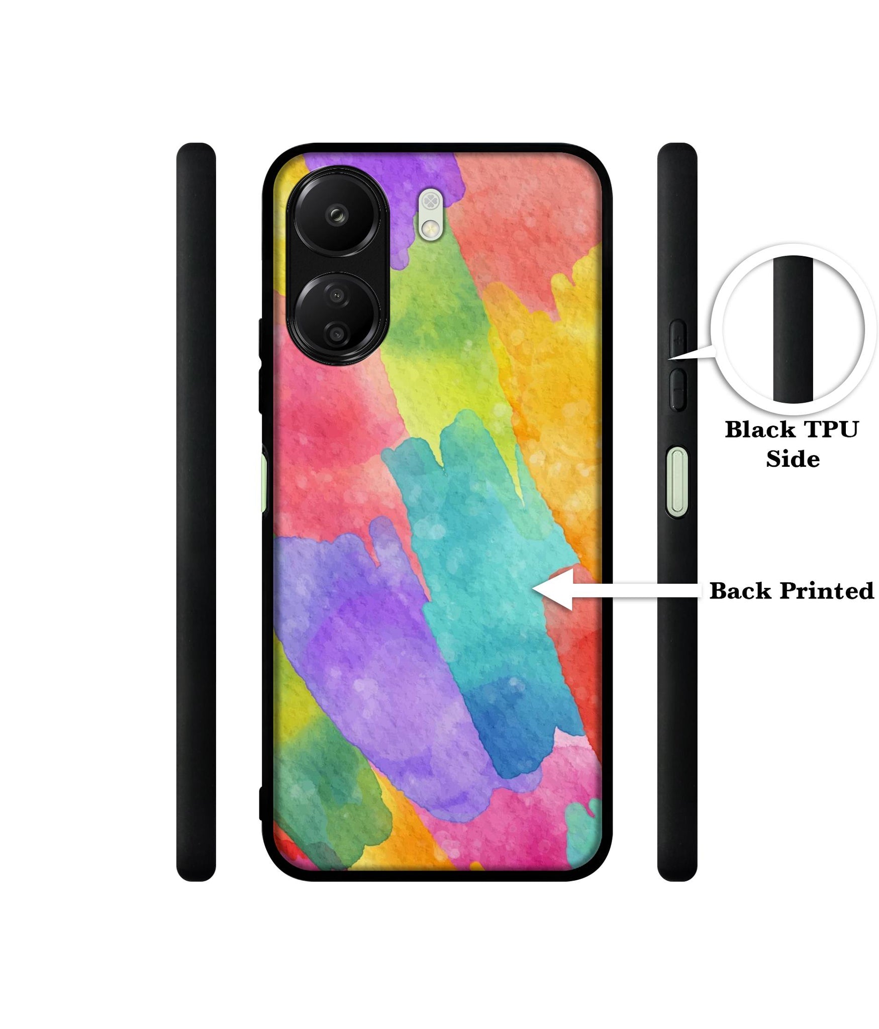 Water Paint Colorful Abstract Designer 2D Printed Back Case Cover for Mi Redmi 13C 4G / Poco C65 4G