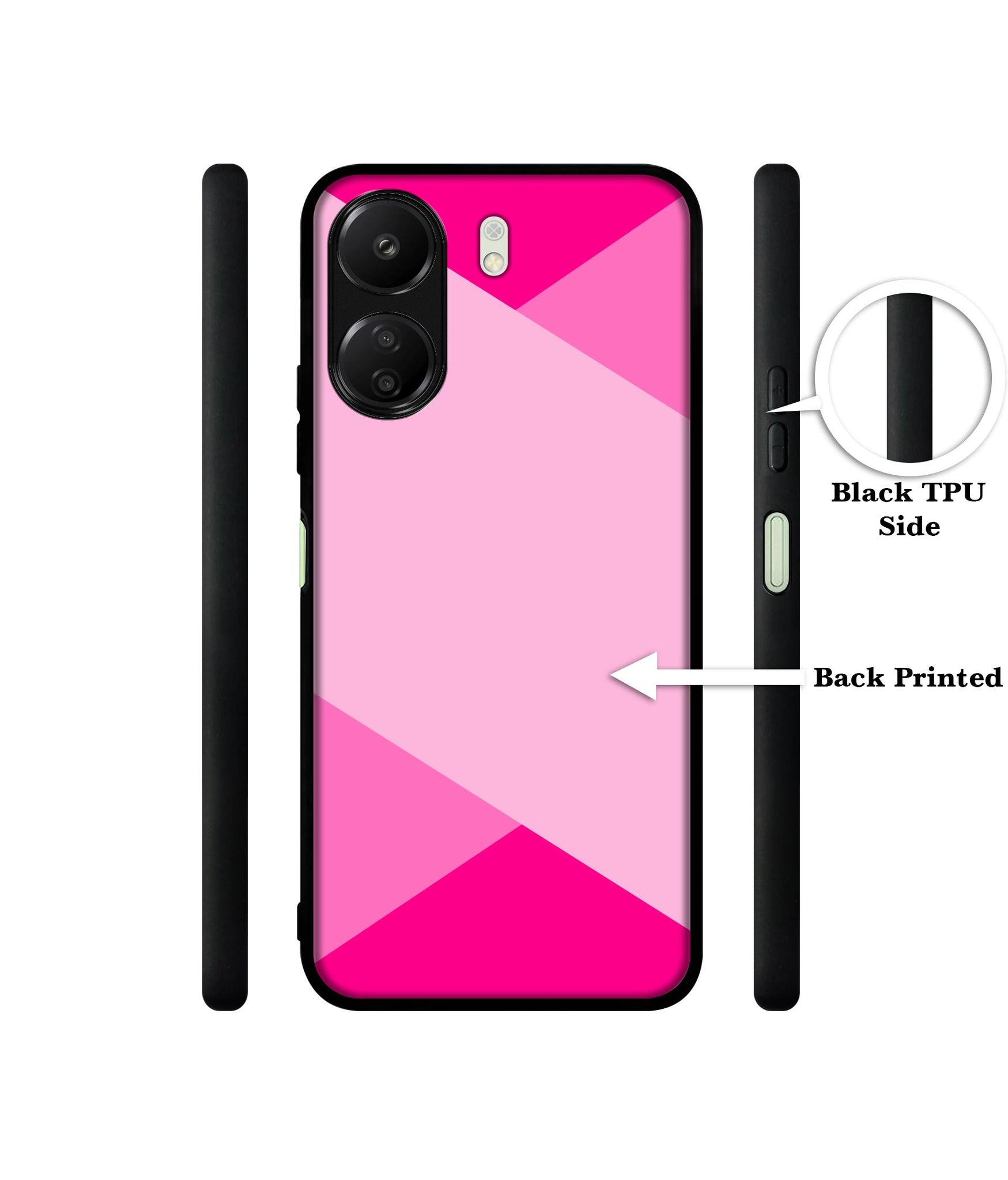 Pink Cross Vector Designer 2D Printed Back Case Cover for Mi Redmi 13C 4G / Poco C65 4G