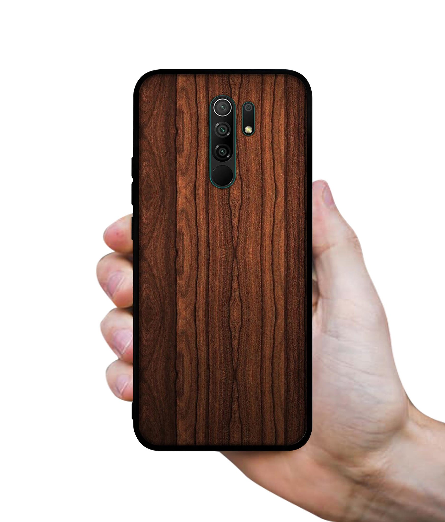 Brown Wooden Texture Designer 2D Printed Back Case Cover for Mi Redmi 9 Prime / Poco M2