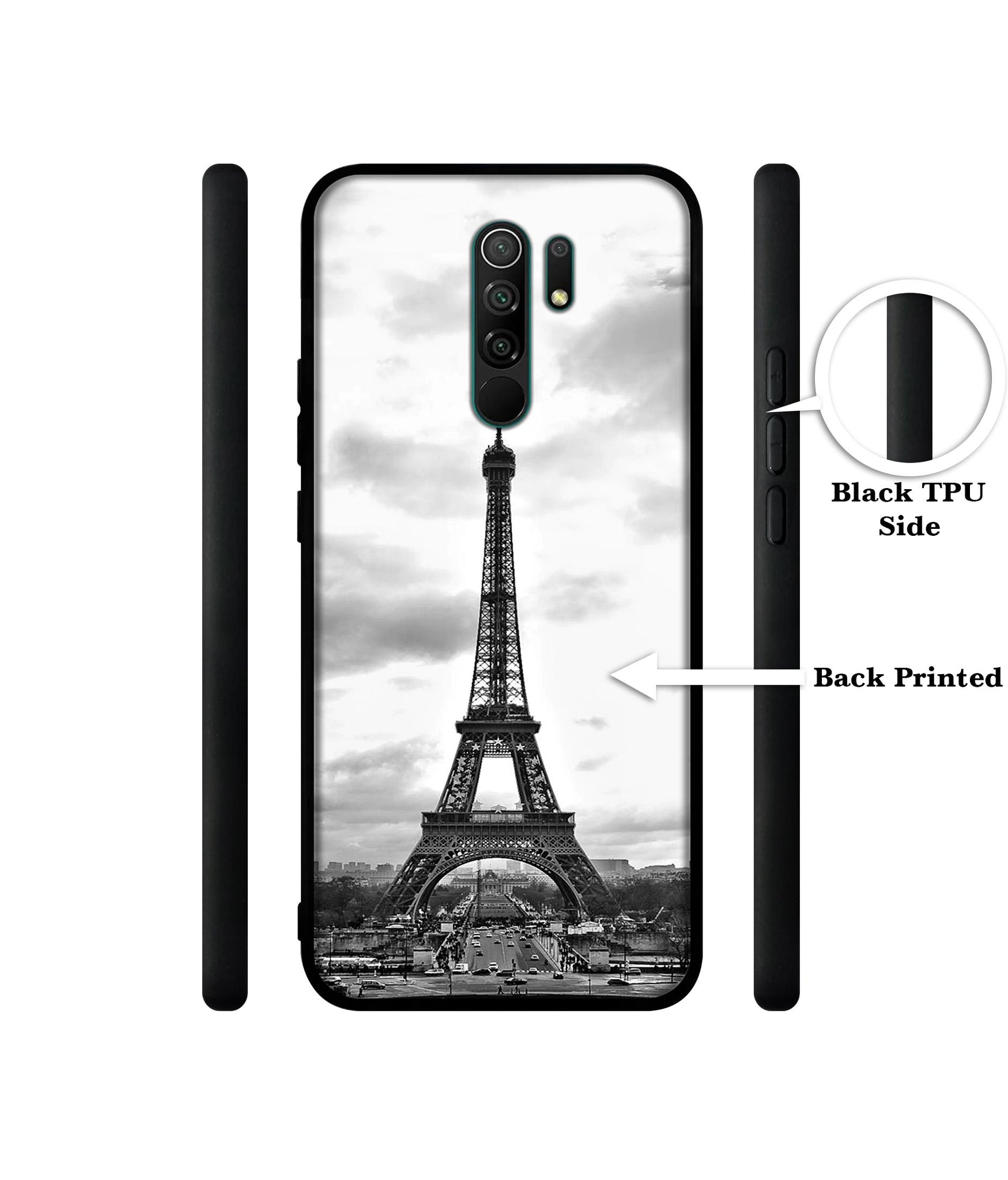 Eiffel Tower Designer 2D Printed Back Case Cover for Mi Redmi 9 Prime / Poco M2