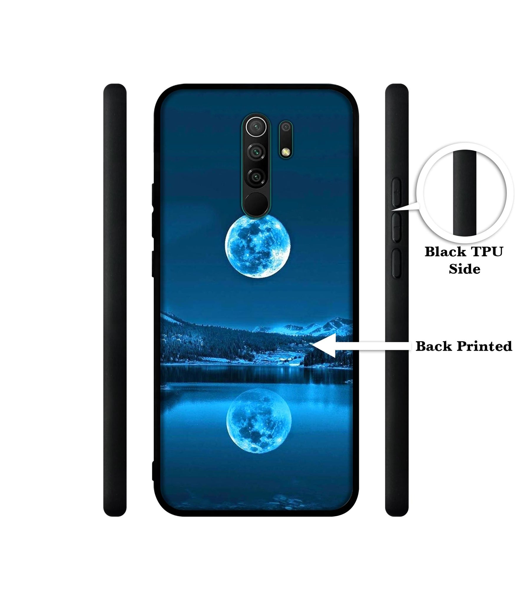 Awesome Moon Designer 2D Printed Back Case Cover for Mi Redmi 9 Prime / Poco M2