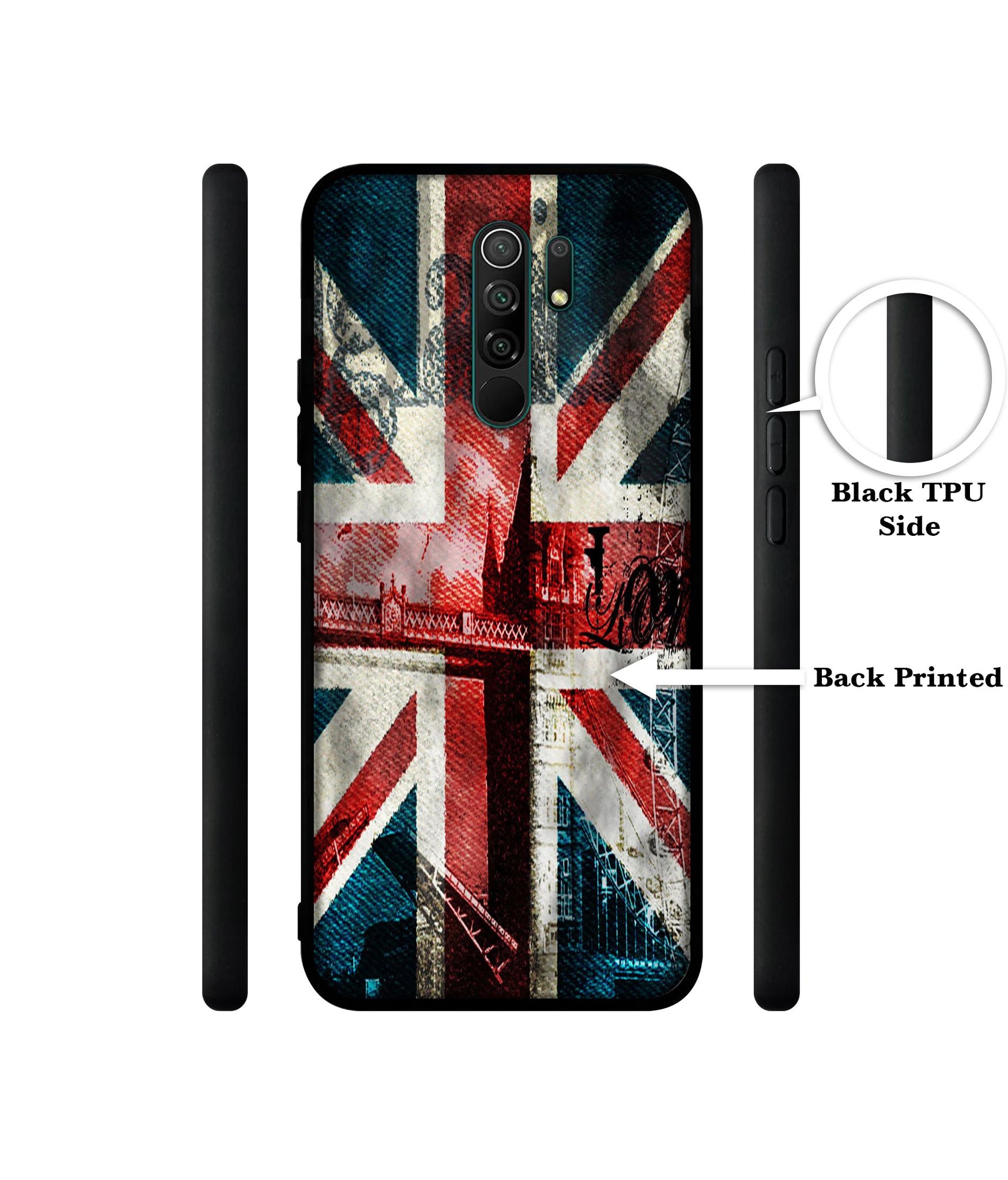 London Flag wallpaper Designer 2D Printed Back Case Cover for Mi Redmi 9 Prime / Poco M2