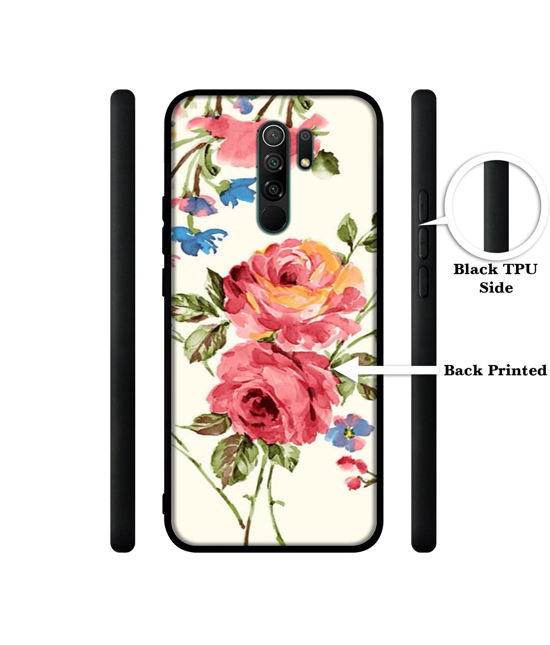 Vintage Painting Flower Designer 2D Printed Back Case Cover for Mi Redmi 9 Prime / Poco M2