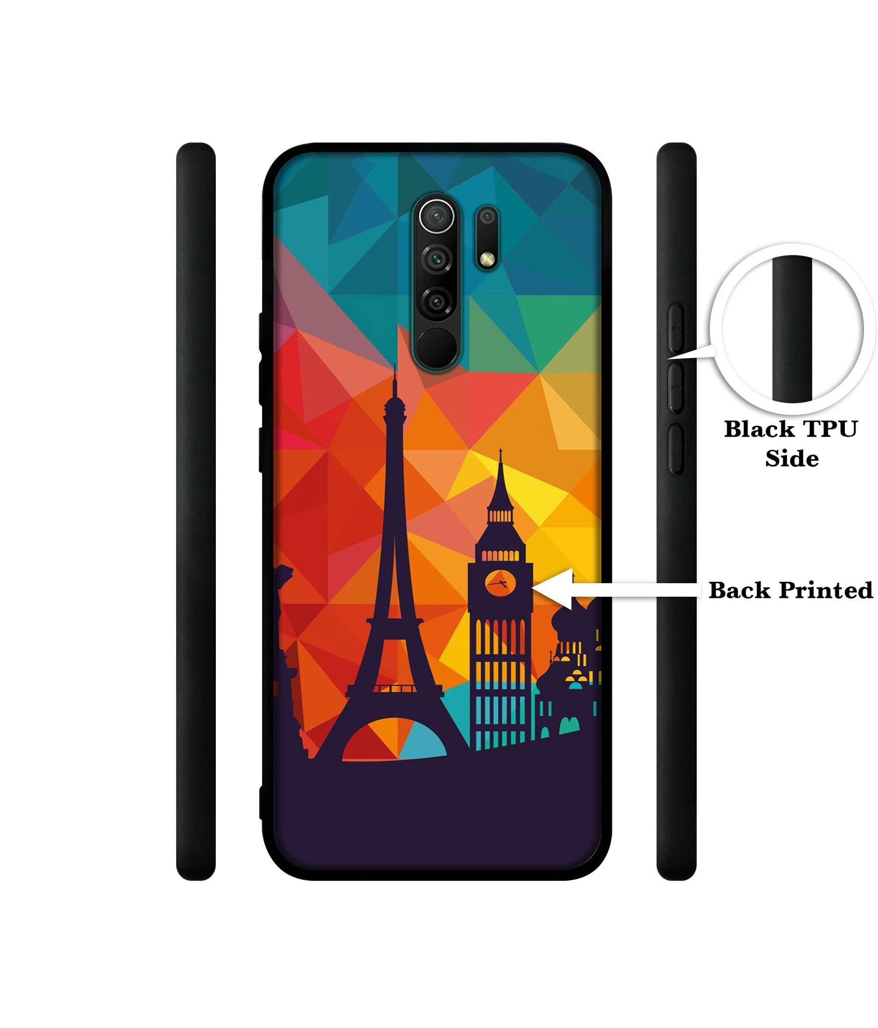 Colored Paris Designer 2D Printed Back Case Cover for Mi Redmi 9 Prime / Poco M2
