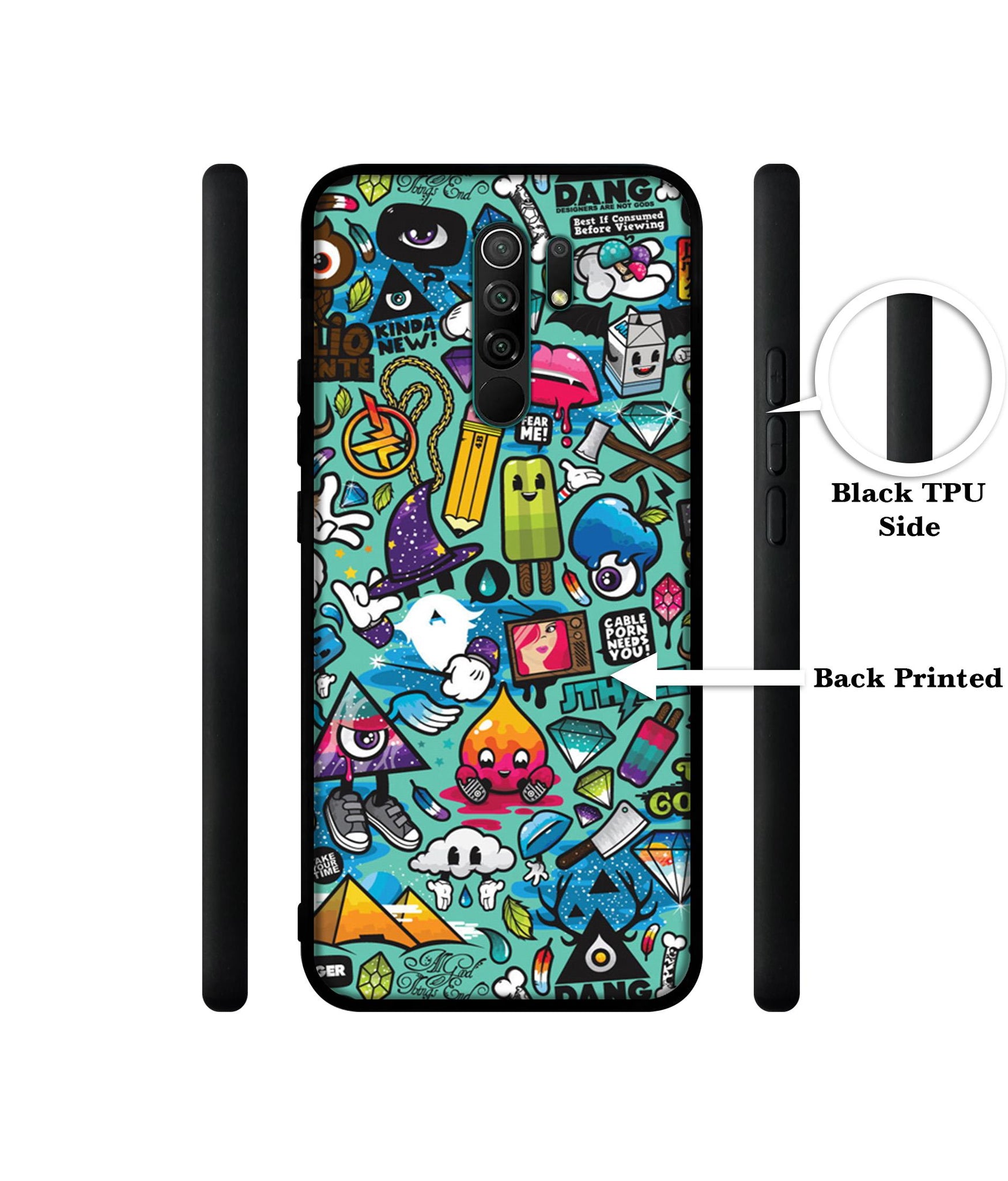Crazy Designer 2D Printed Back Case Cover for Mi Redmi 9 Prime / Poco M2