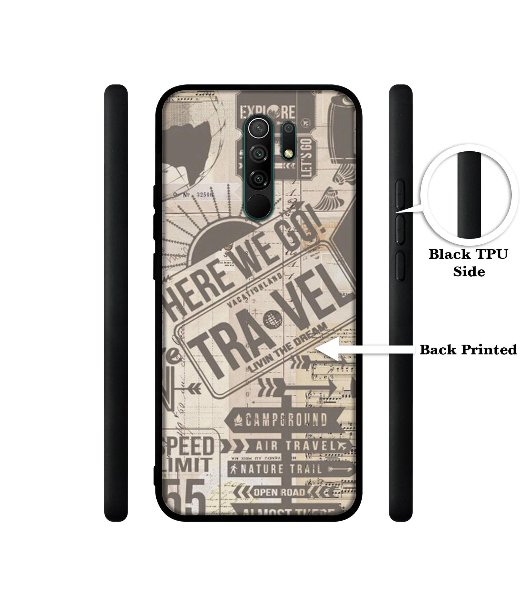 Travel Designer 2D Printed Back Case Cover for Mi Redmi 9 Prime / Poco M2