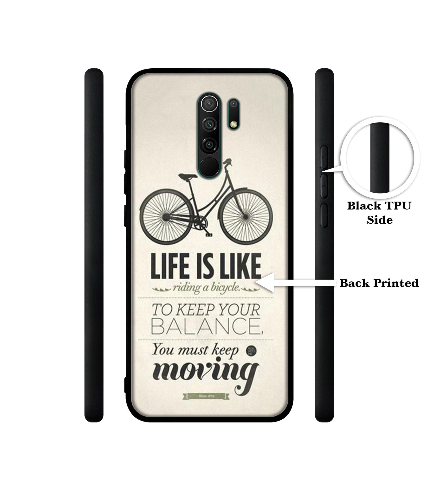 Life is Like Moving Designer 2D Printed Back Case Cover for Mi Redmi 9 Prime / Poco M2