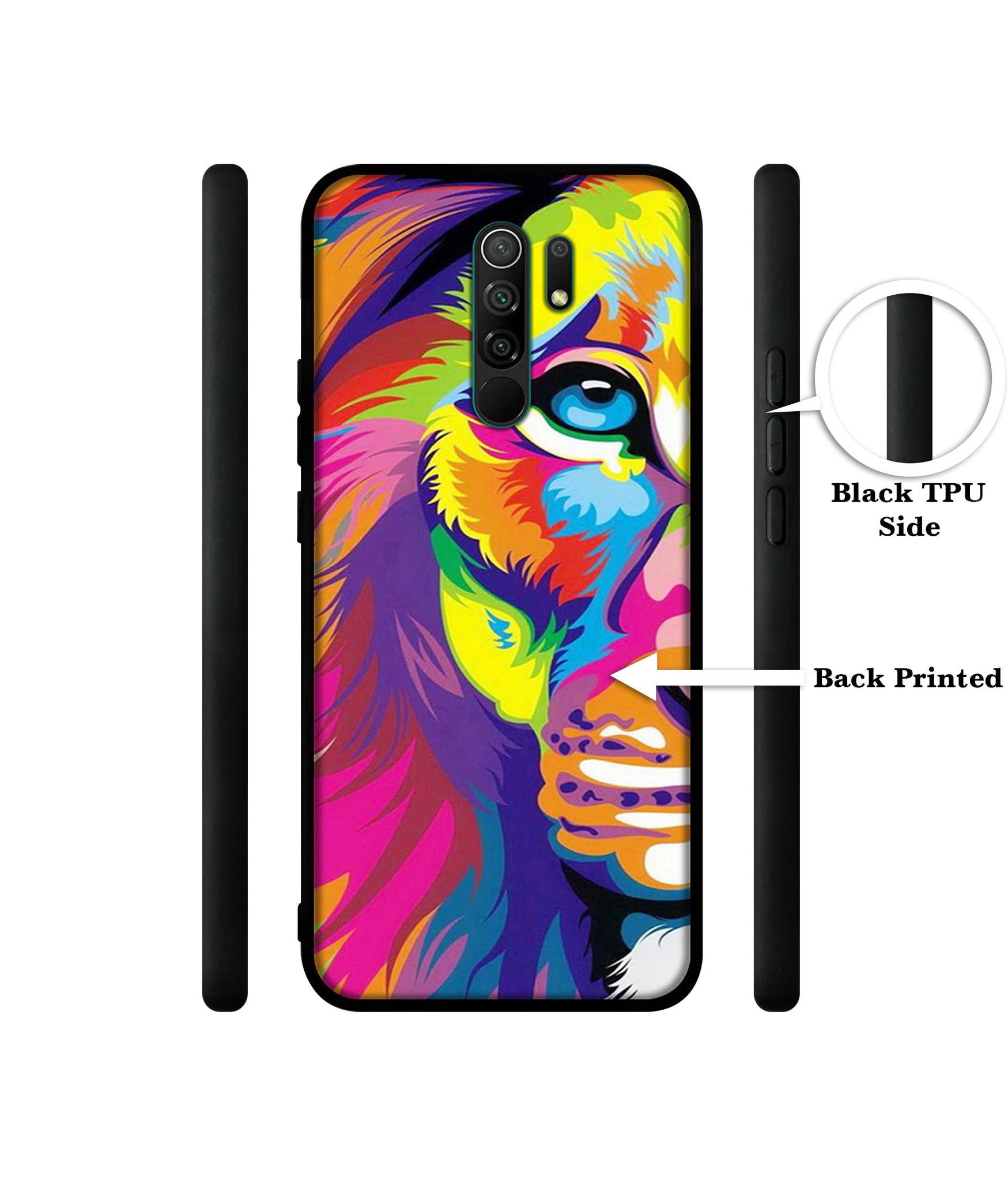 Lion Designer 2D Printed Back Case Cover for Mi Redmi 9 Prime / Poco M2