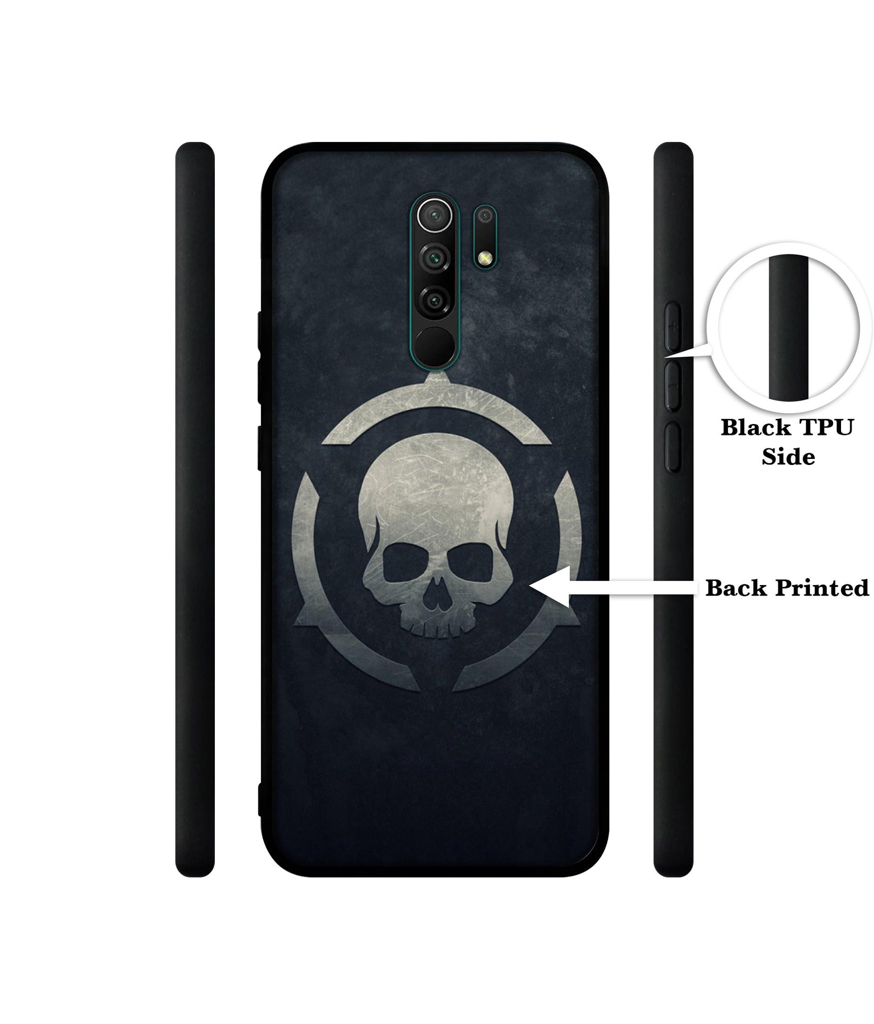Skull Pattern Print Designer 2D Printed Back Case Cover for Mi Redmi 9 Prime / Poco M2