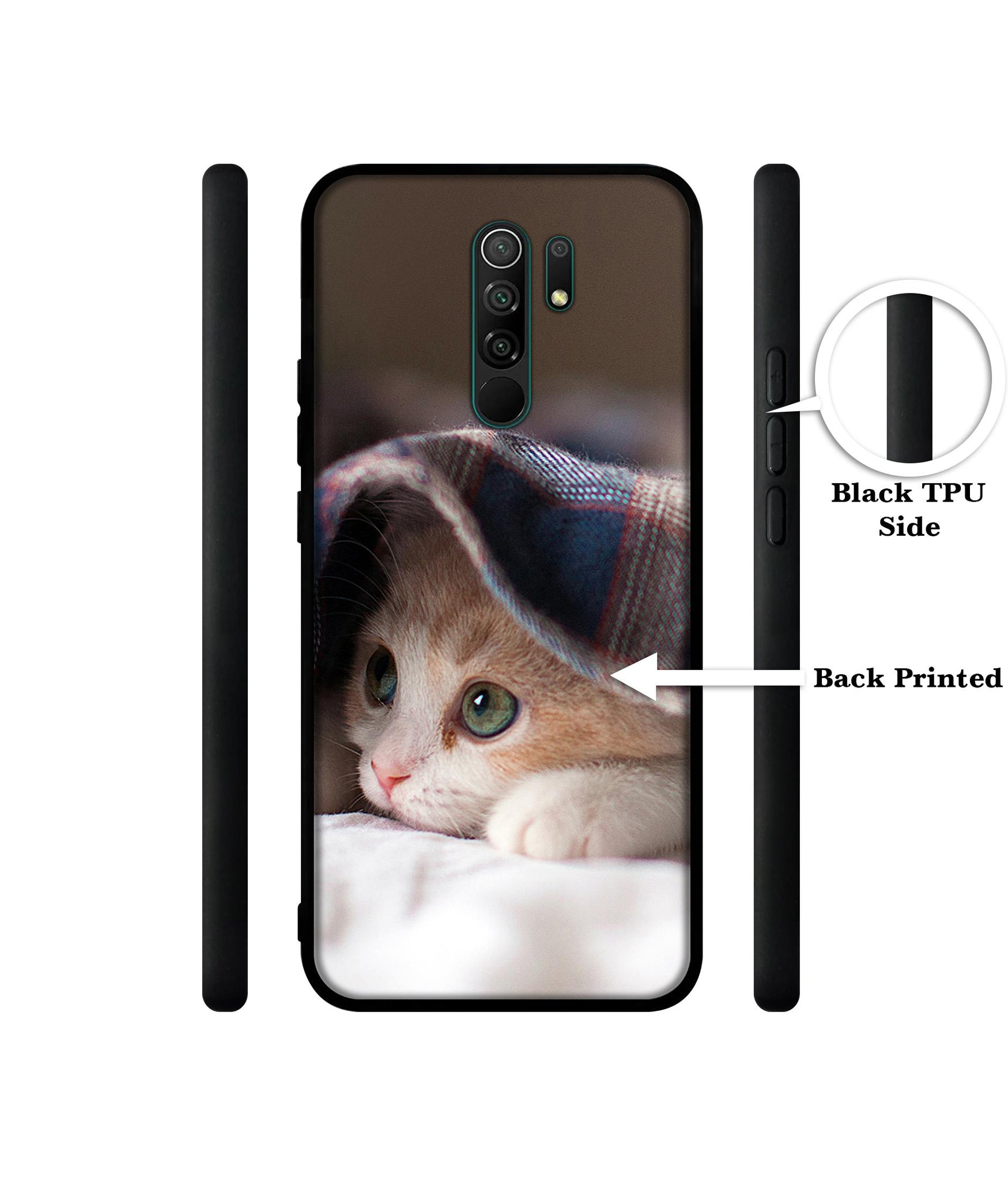 Sleepy Kitten Designer 2D Printed Back Case Cover for Mi Redmi 9 Prime / Poco M2