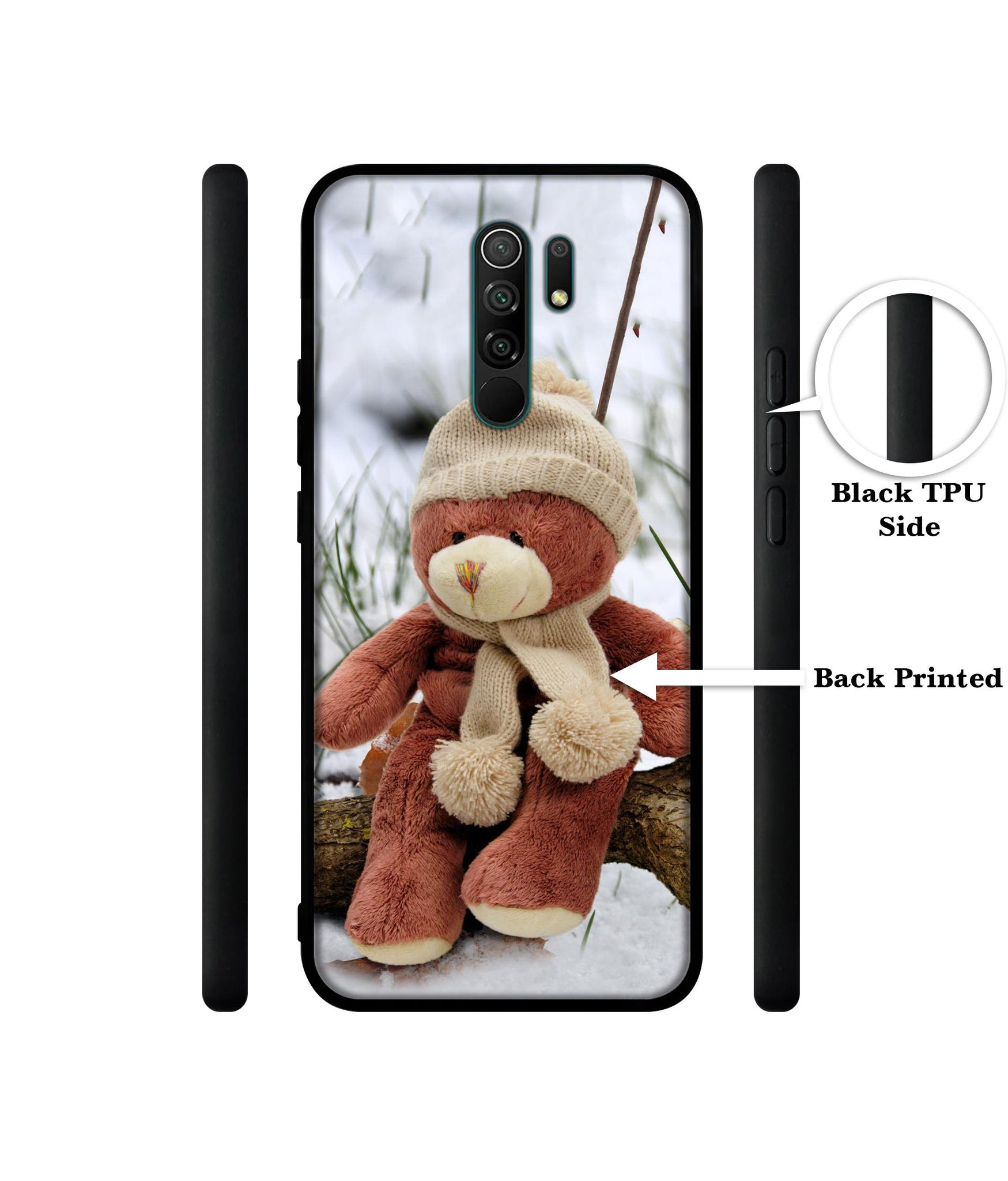 Woolen Bear Designer 2D Printed Back Case Cover for Mi Redmi 9 Prime / Poco M2
