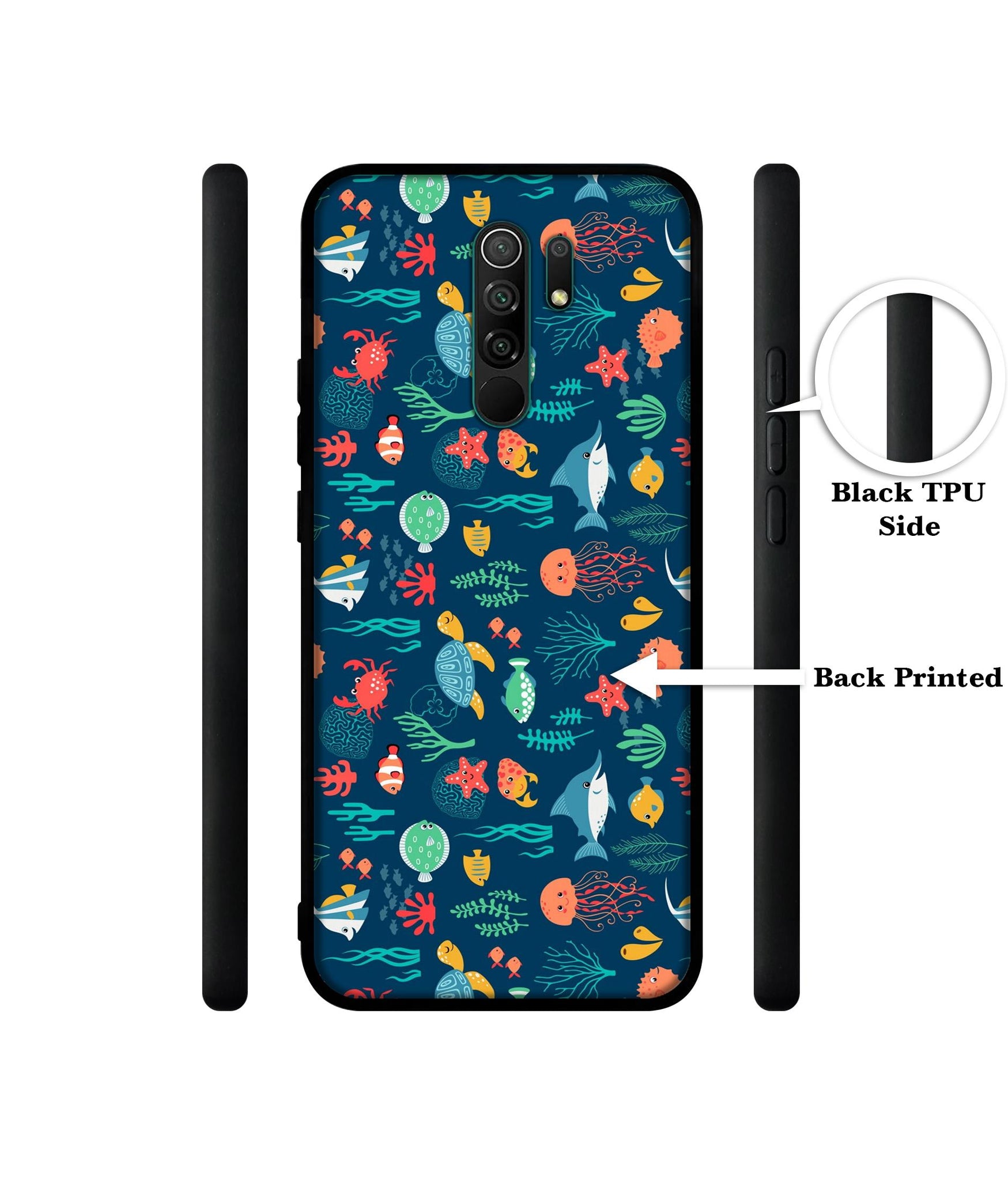 Aquarium Texture Designer 2D Printed Back Case Cover for Mi Redmi 9 Prime / Poco M2