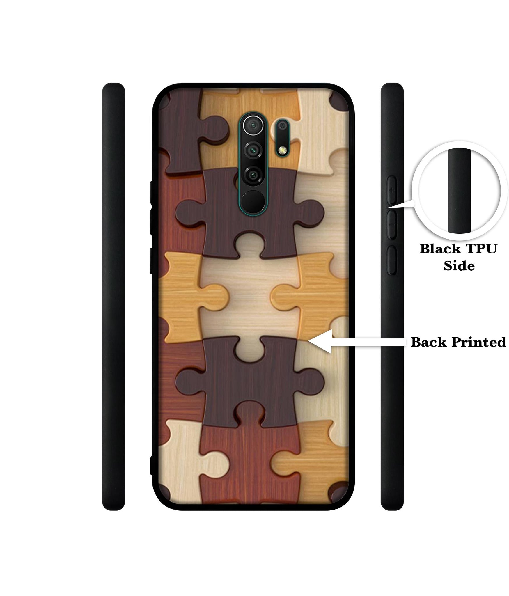 Puzzle Pattern Designer 2D Printed Back Case Cover for Mi Redmi 9 Prime / Poco M2