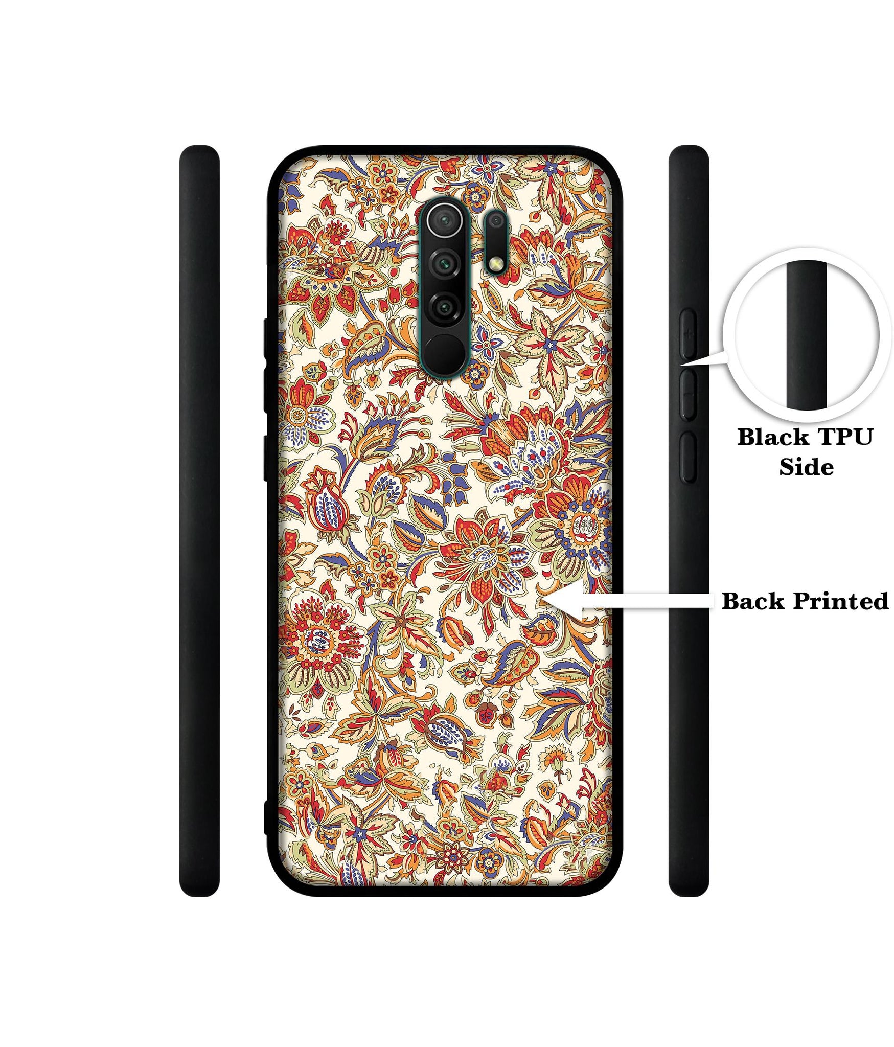 Floral Designer 2D Printed Back Case Cover for Mi Redmi 9 Prime / Poco M2