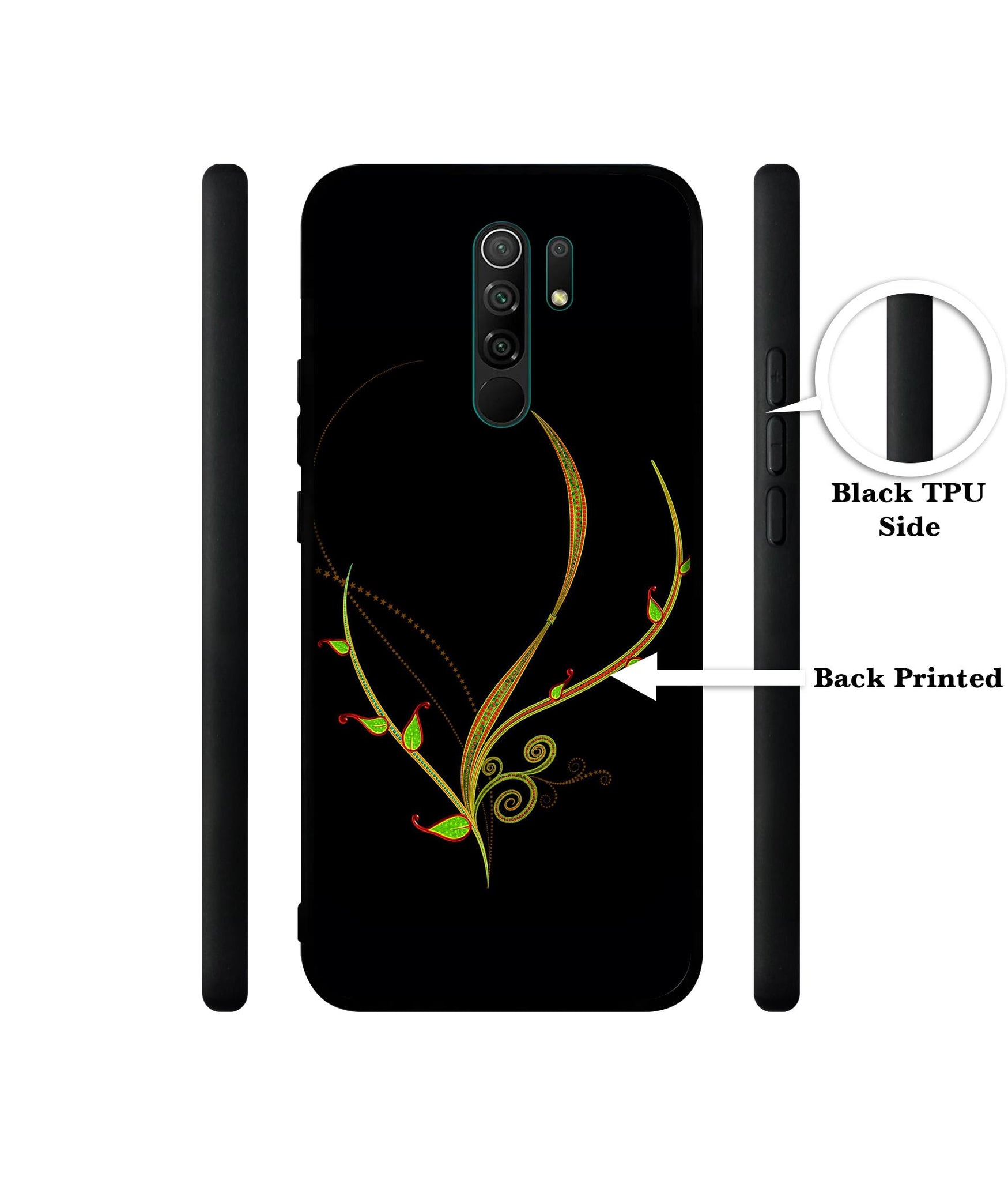 Yellow Pattern Designer 2D Printed Back Case Cover for Mi Redmi 9 Prime / Poco M2
