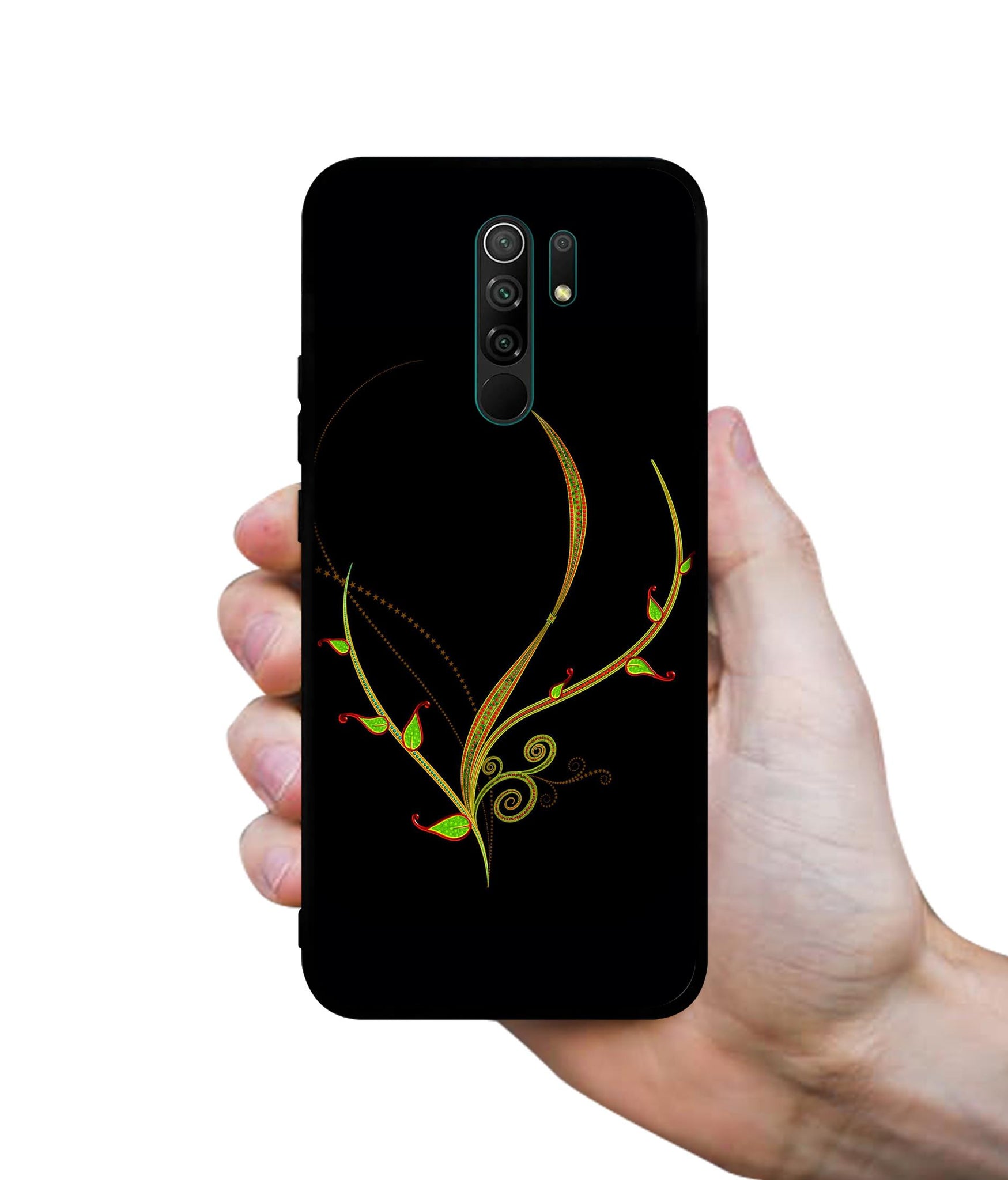 Yellow Pattern Designer 2D Printed Back Case Cover for Mi Redmi 9 Prime / Poco M2