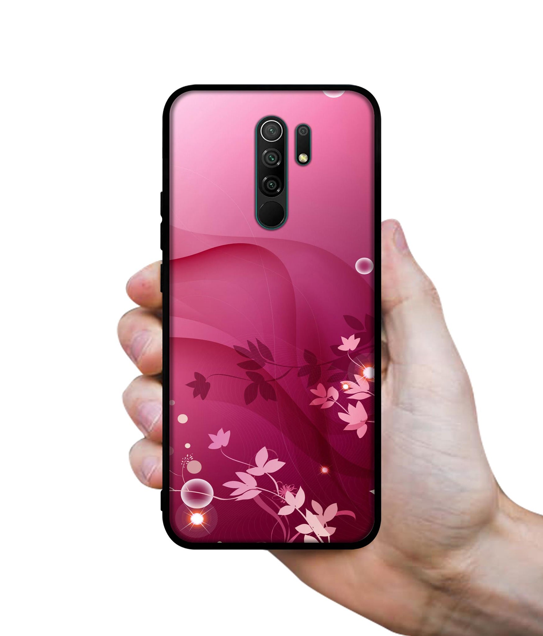 Pink Abstract Designer 2D Printed Back Case Cover for Mi Redmi 9 Prime / Poco M2