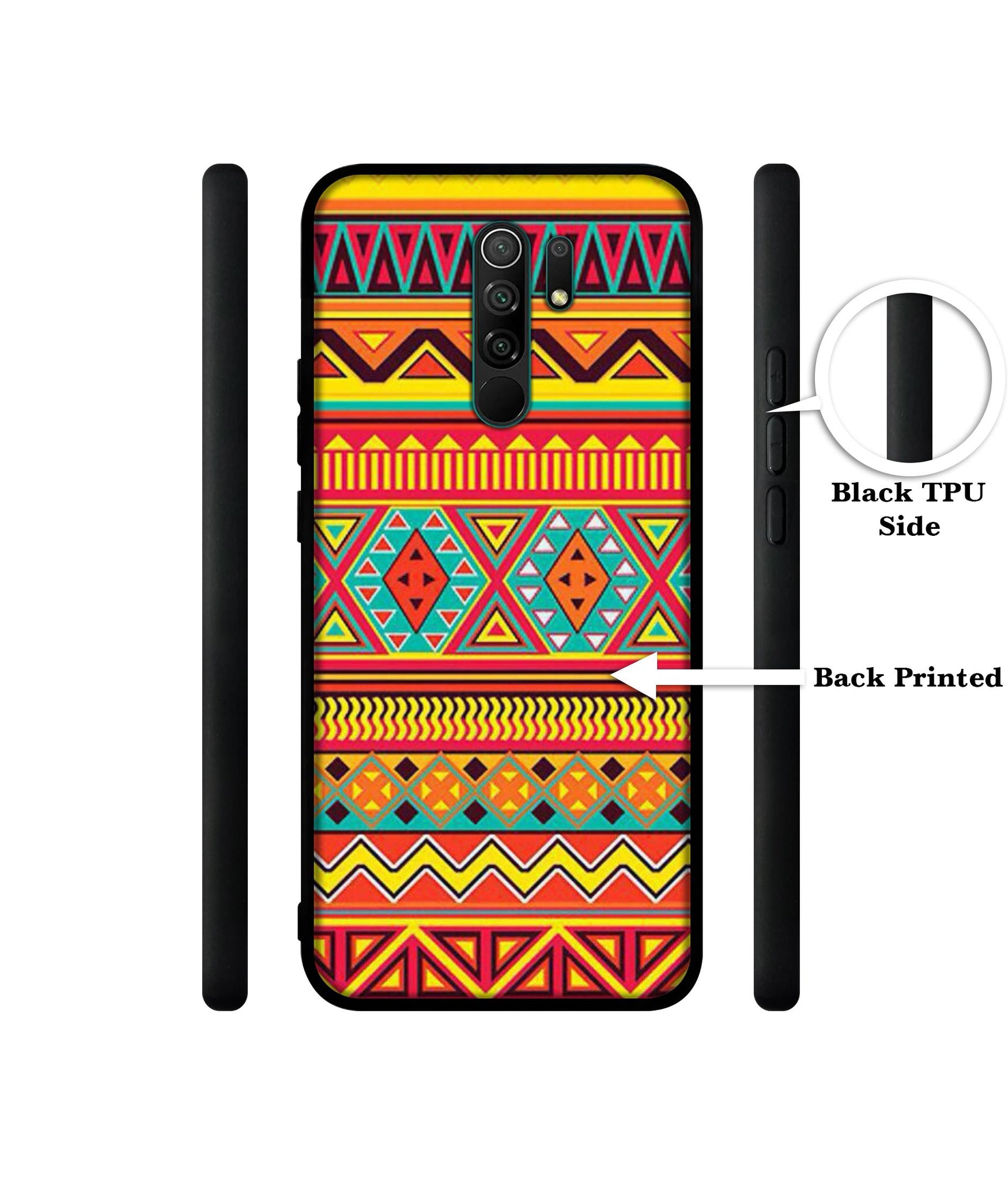 Artistic Rangoli Designer 2D Printed Back Case Cover for Mi Redmi 9 Prime / Poco M2