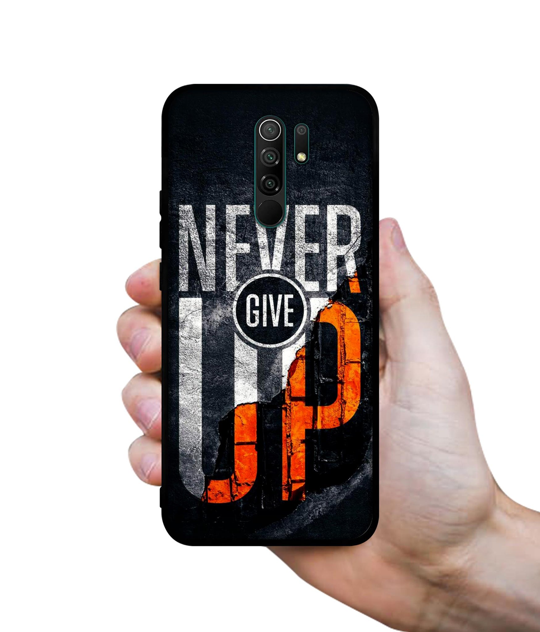 Never Give Up Designer 2D Printed Back Case Cover for Mi Redmi 9 Prime / Poco M2