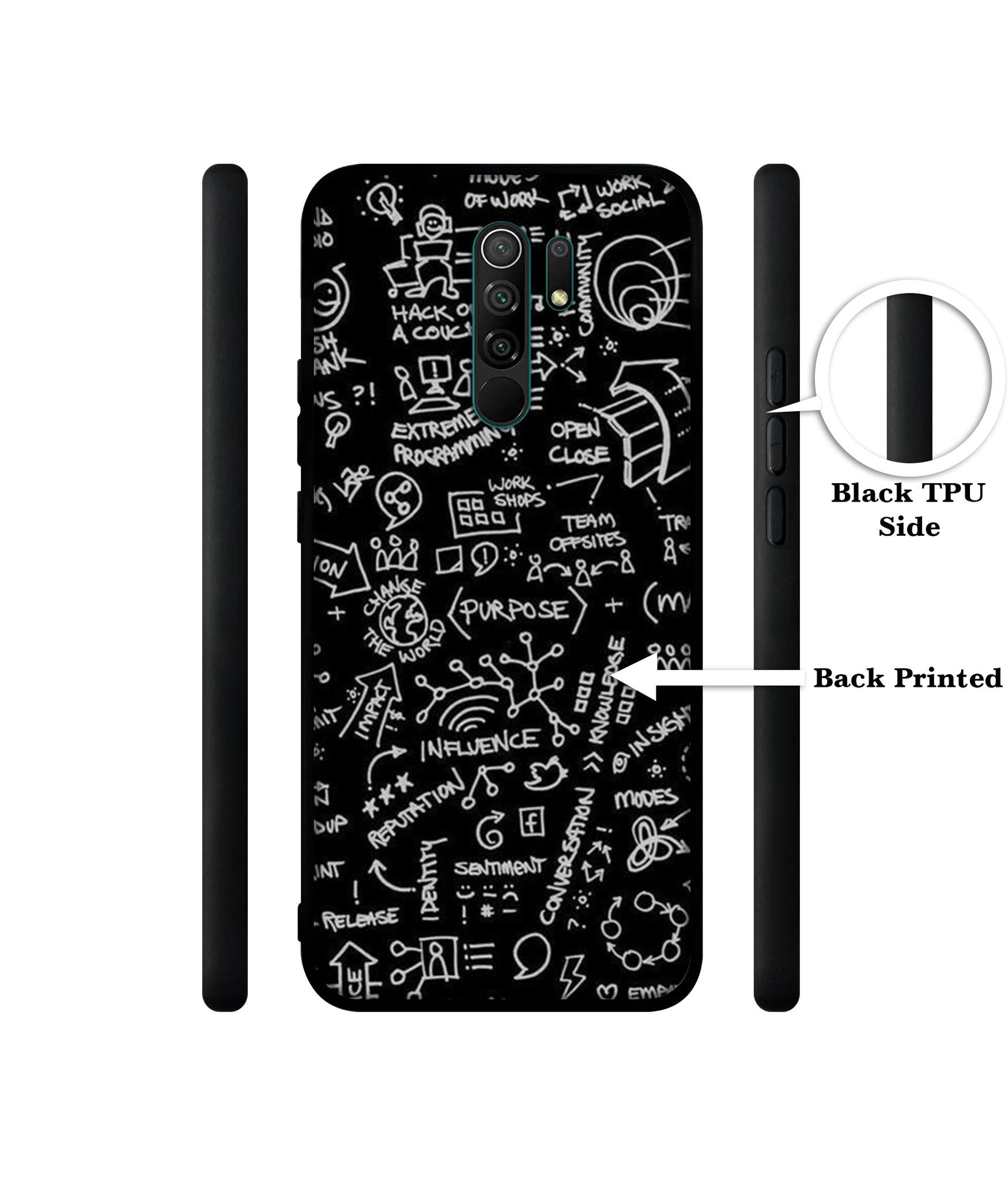 Formulas Designer 2D Printed Back Case Cover for Mi Redmi 9 Prime / Poco M2