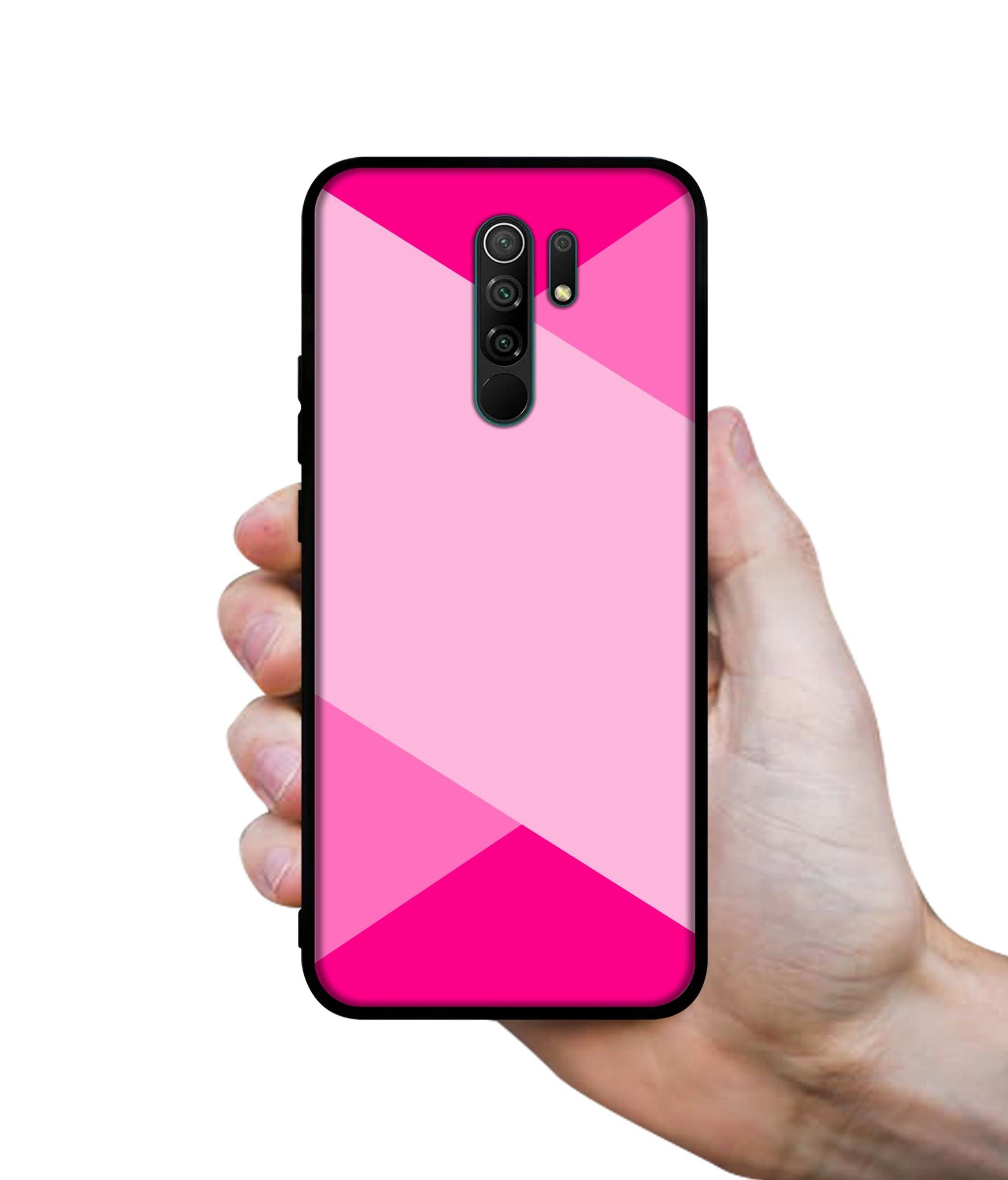 Pink Cross Vector Designer 2D Printed Back Case Cover for Mi Redmi 9 Prime / Poco M2