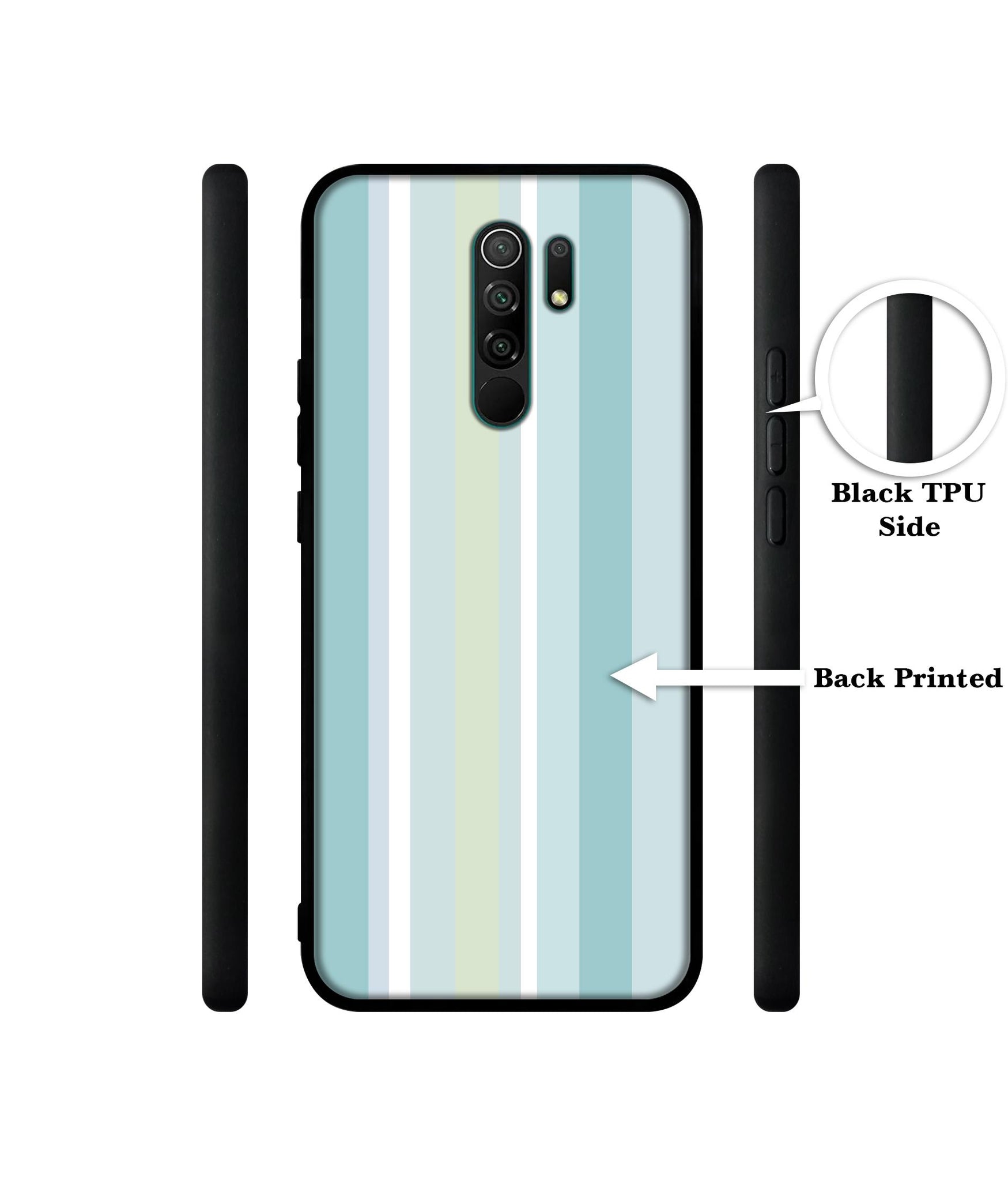 Light Green Stripes Designer 2D Printed Back Case Cover for Mi Redmi 9 Prime / Poco M2