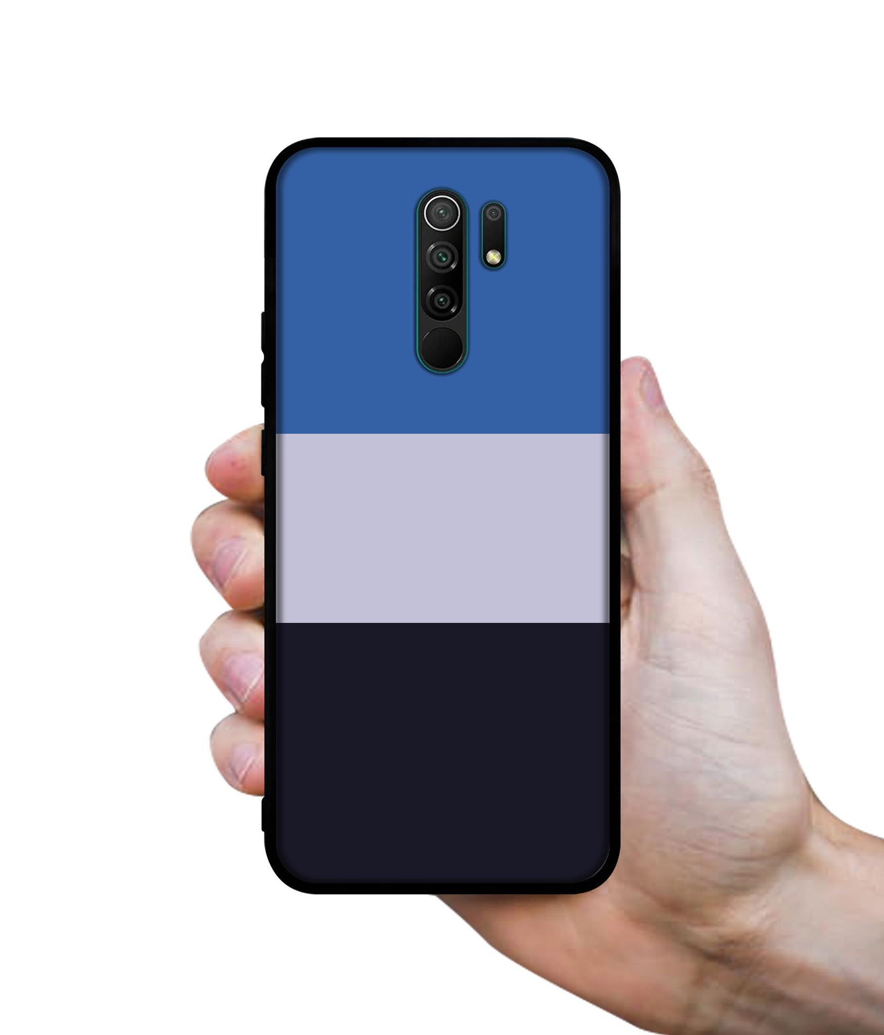 Three Color Stripes Designer 2D Printed Back Case Cover for Mi Redmi 9 Prime / Poco M2