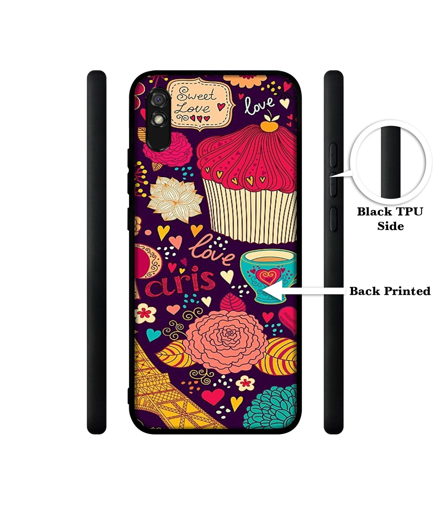 Paris Flower Love Designer 2D Printed Back Case Cover for Mi Redmi 9A / 9A Sport / 9i / 9i Sport