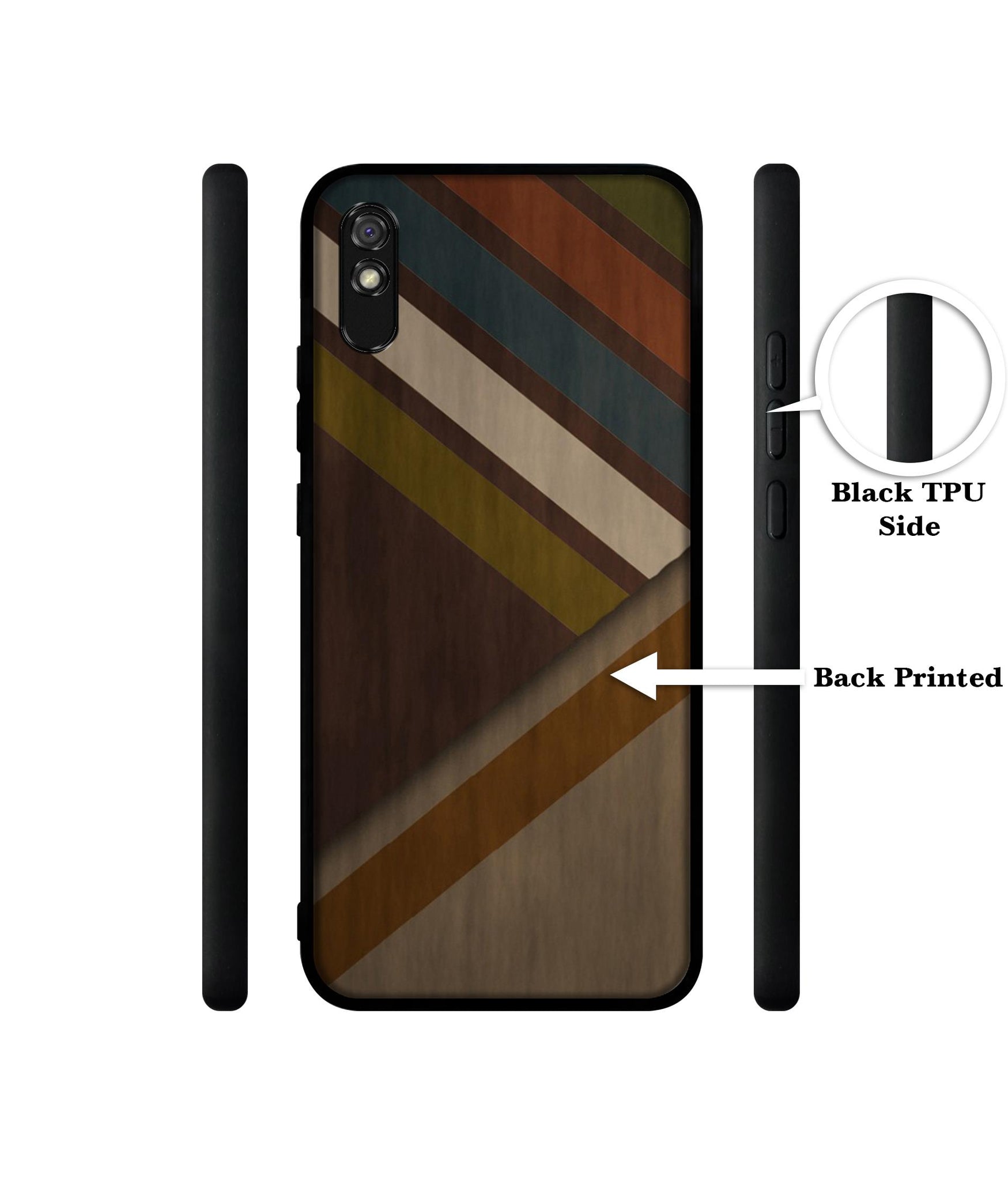 Colorful Wooden Pattern Designer 2D Printed Back Case Cover for Mi Redmi 9A / 9A Sport / 9i / 9i Sport