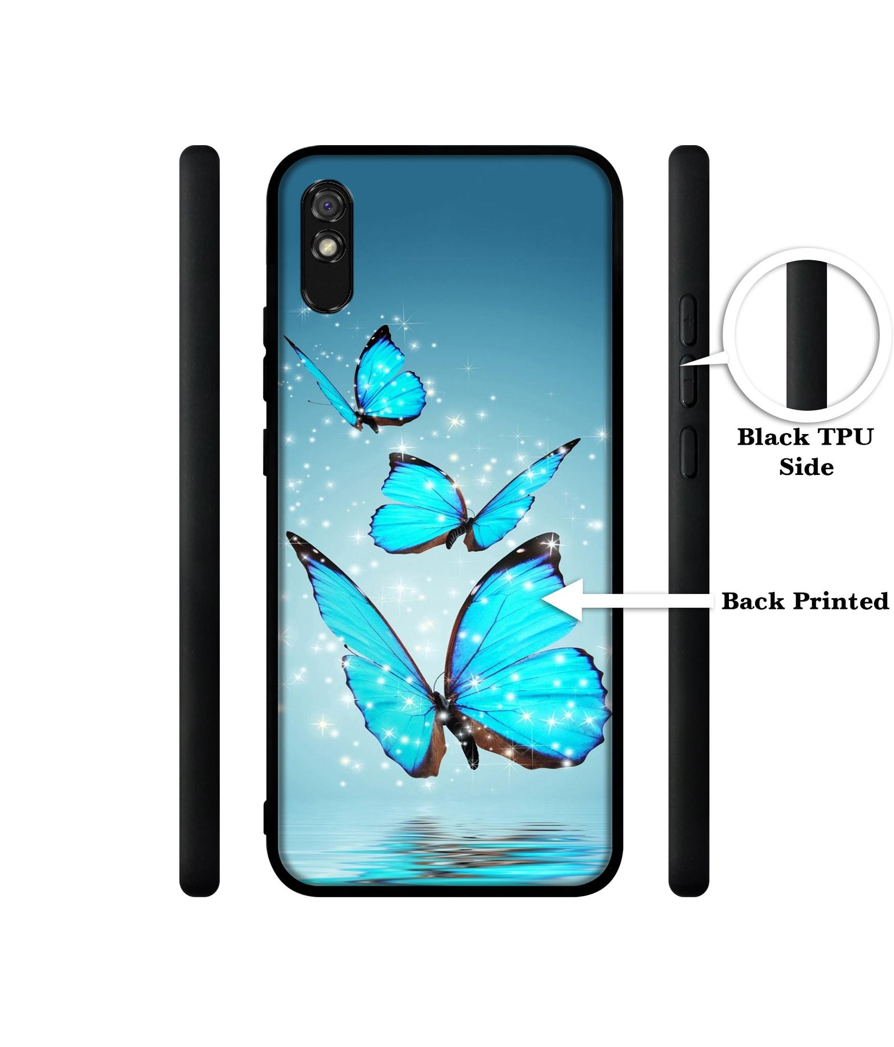 Flying Butterflies Designer 2D Printed Back Case Cover for Mi Redmi 9A / 9A Sport / 9i / 9i Sport