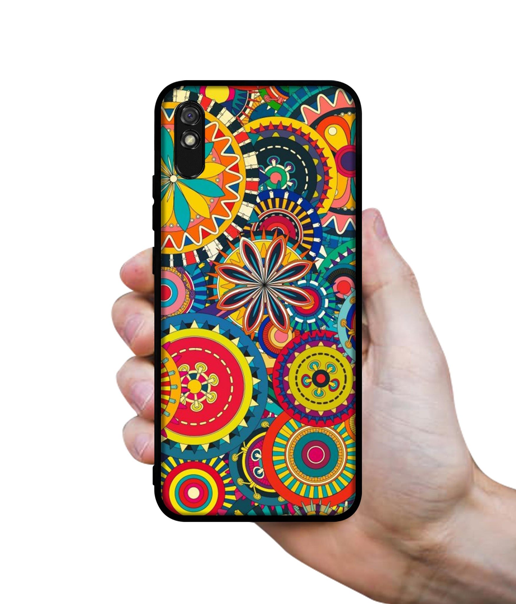 Ring Pattern Print Designer 2D Printed Back Case Cover for Mi Redmi 9A / 9A Sport / 9i / 9i Sport