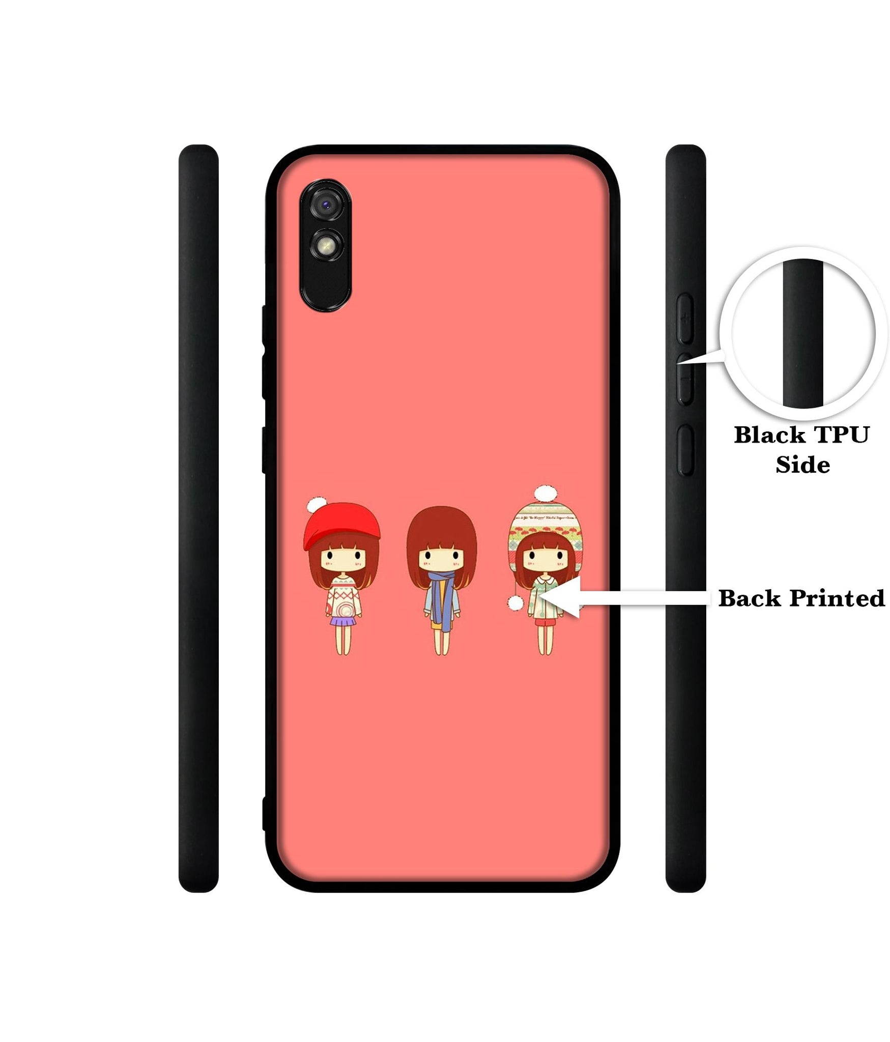 Cute Girls Designer 2D Printed Back Case Cover for Mi Redmi 9A / 9A Sport / 9i / 9i Sport