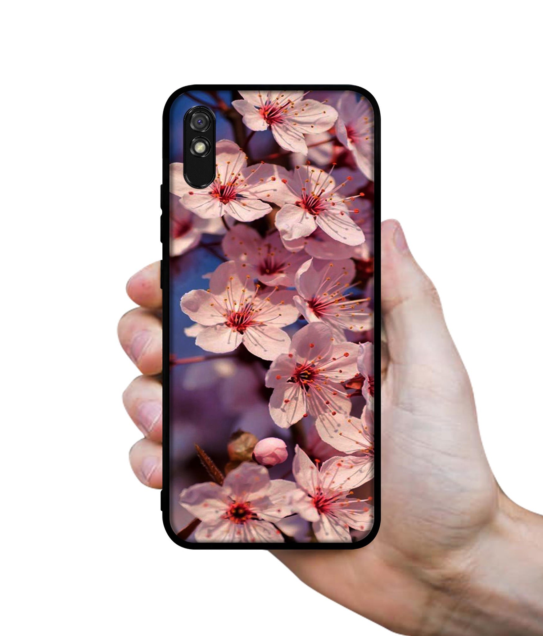 Pink Flowers Pattern Designer 2D Printed Back Case Cover for Mi Redmi 9A / 9A Sport / 9i / 9i Sport