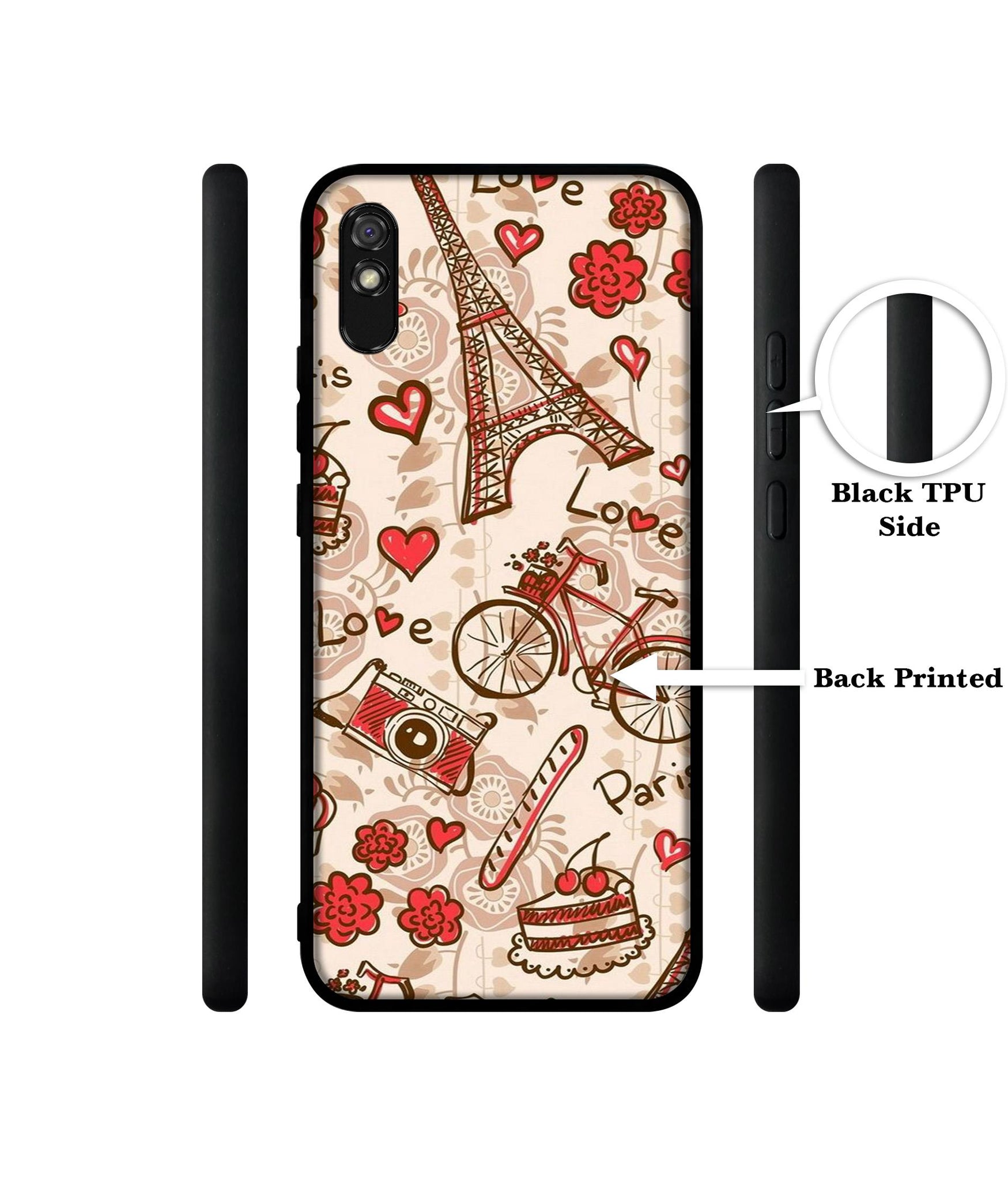 Vintage Paris Designer 2D Printed Back Case Cover for Mi Redmi 9A / 9A Sport / 9i / 9i Sport